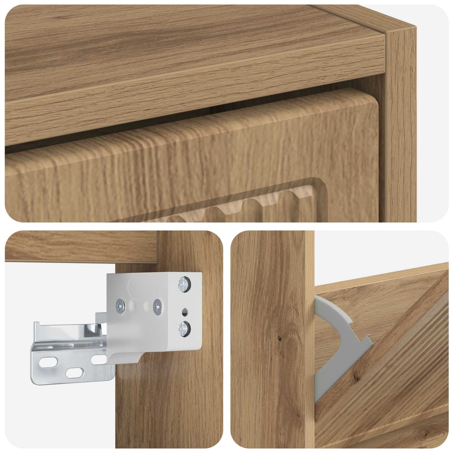 Wandmontierter Schuhschrank EDE 71 x 17 x 86 cm Holzwerkstoff