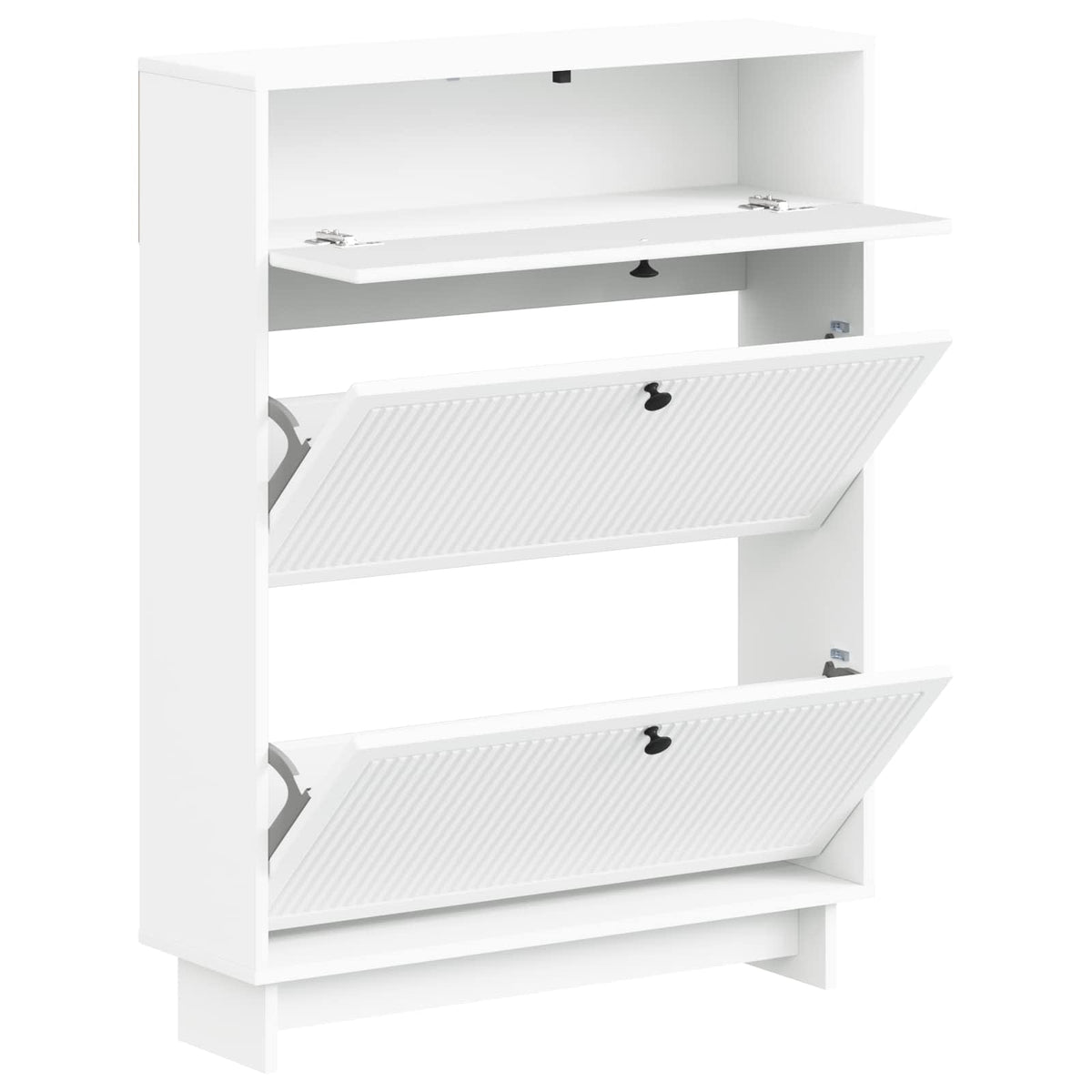Schuhschrank EDE 78 x 24 x 103 cm Holzwerkstoff Weiß