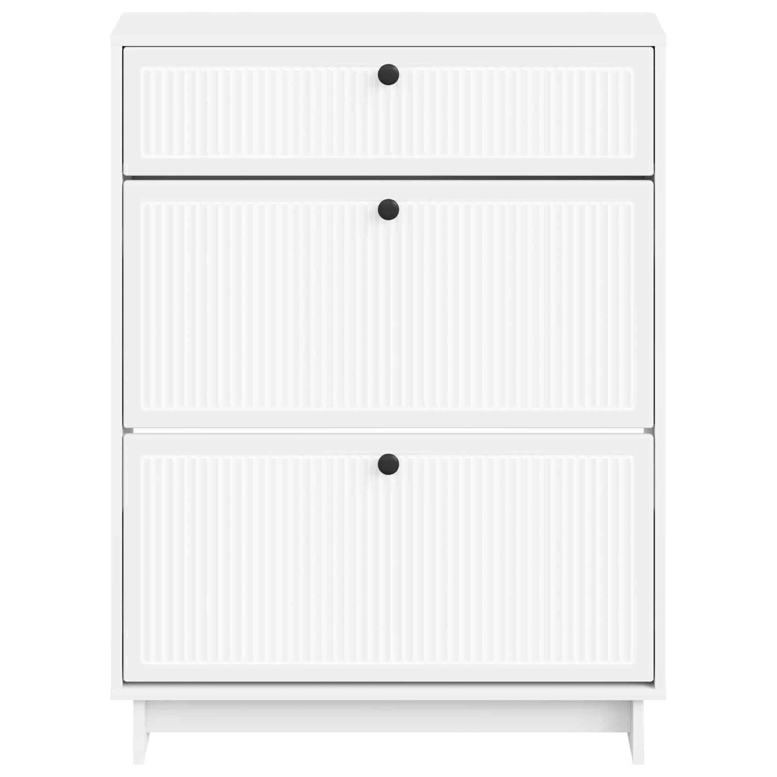 Schuhschrank EDE 78 x 24 x 103 cm Holzwerkstoff Weiß