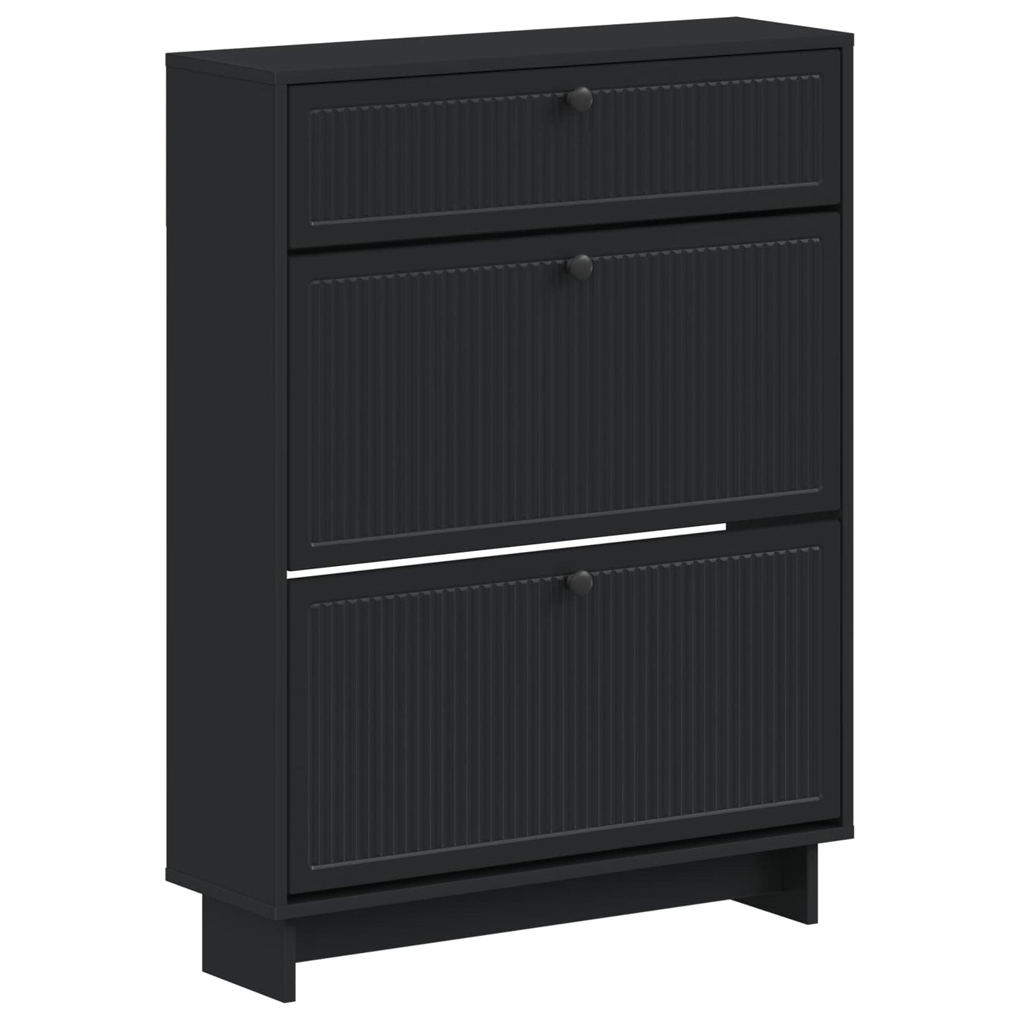 Schuhschrank EDE 78 x 24 x 103 cm Holzwerkstoff Schwarz