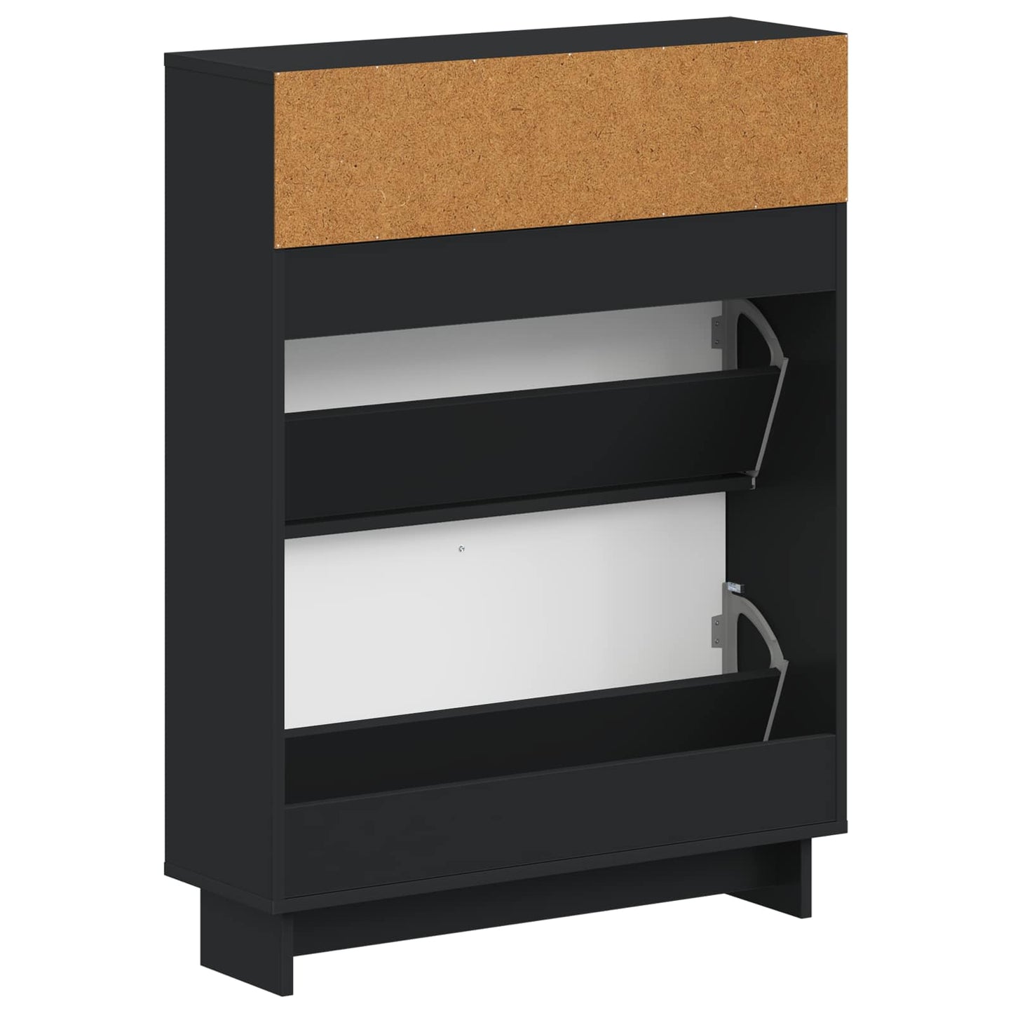 Schuhschrank EDE 78 x 24 x 103 cm Holzwerkstoff Schwarz