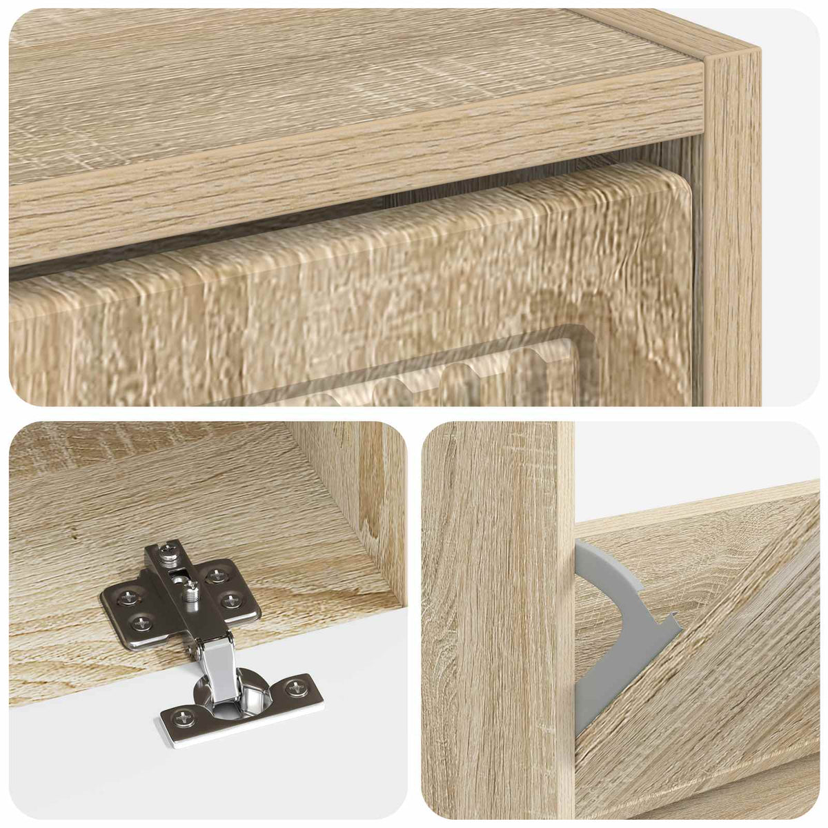 Schuhschrank EDE 78 x 24 x 103 cm Holzwerkstoff Sonoma-Eiche