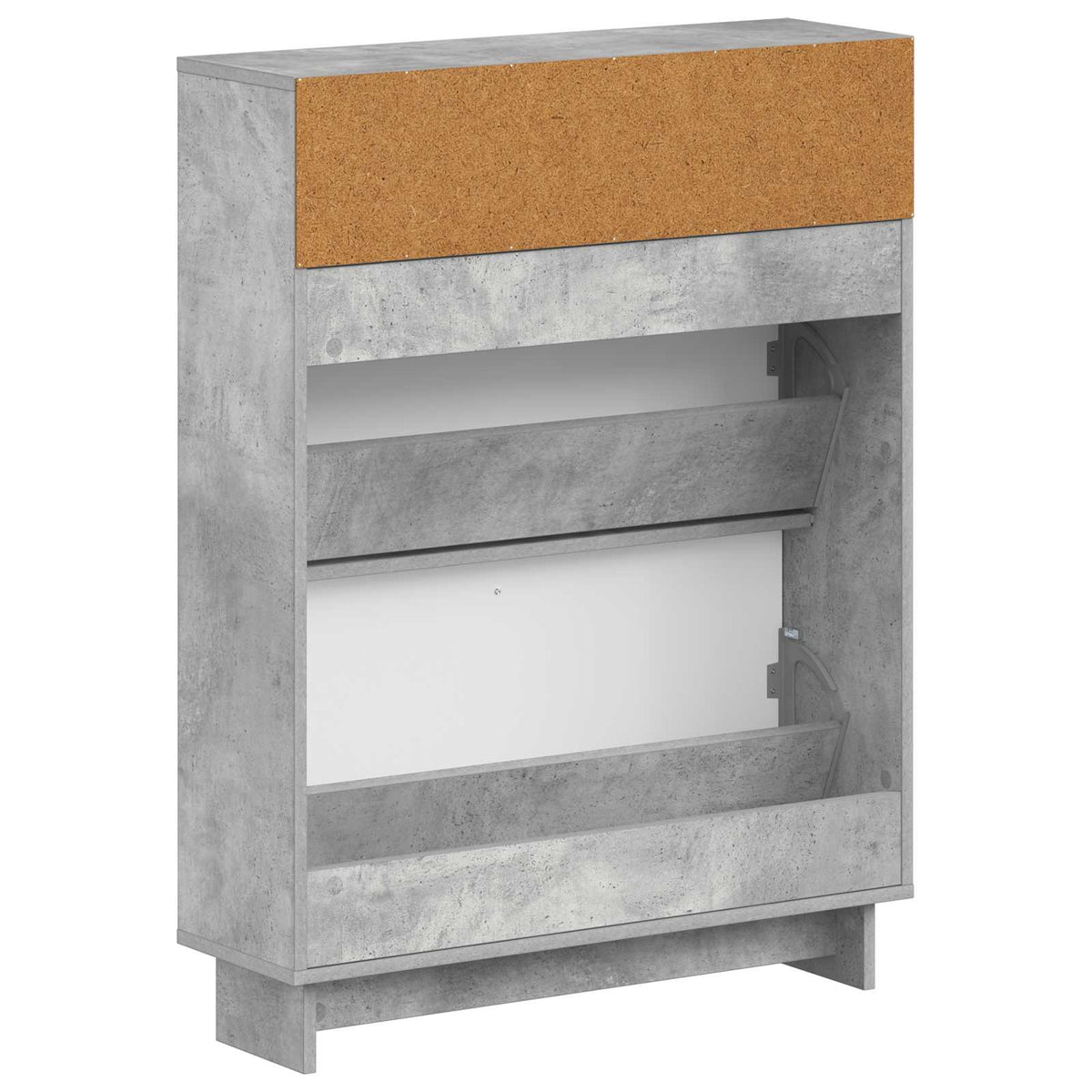Schuhschrank EDE 78 x 24 x 103 cm Holzwerkstoff Betongrau