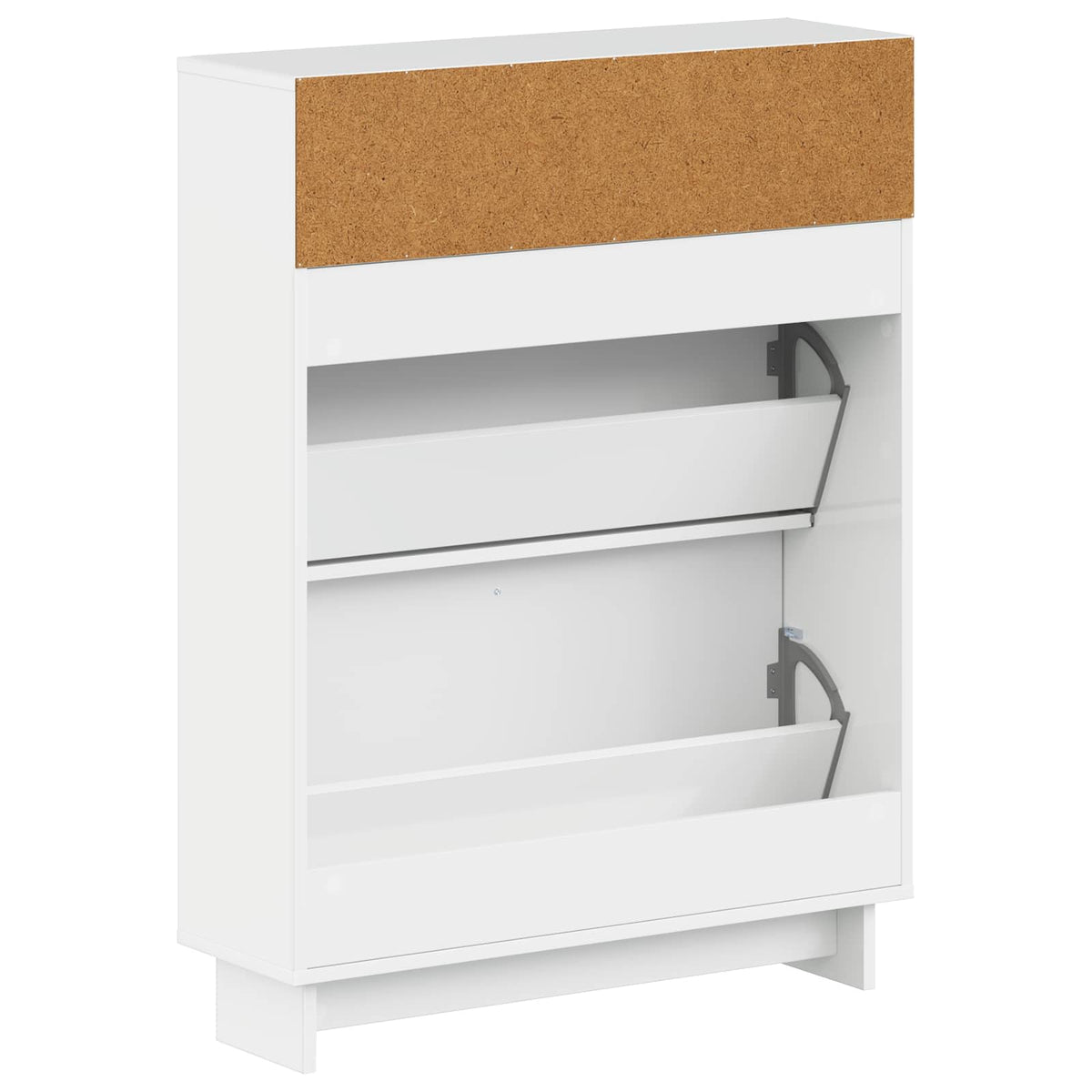 Schuhschrank EDE 78 x 24 x 103 cm Holzwerkstoff Hochglanz Weiß