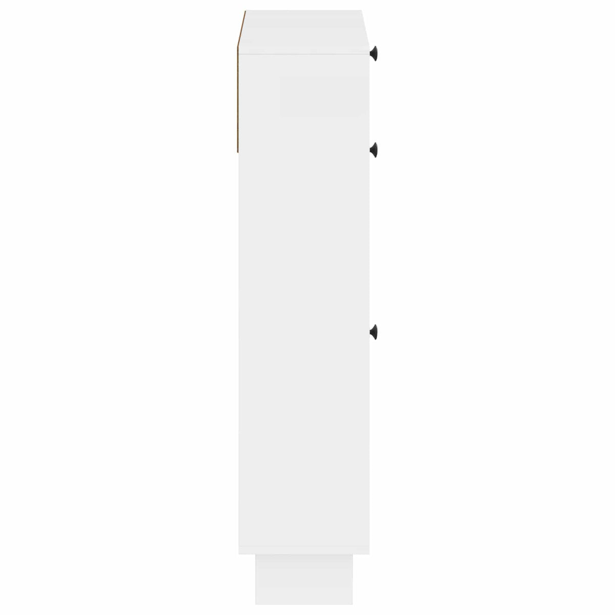 Schuhschrank EDE 78 x 24 x 103 cm Holzwerkstoff Hochglanz Weiß