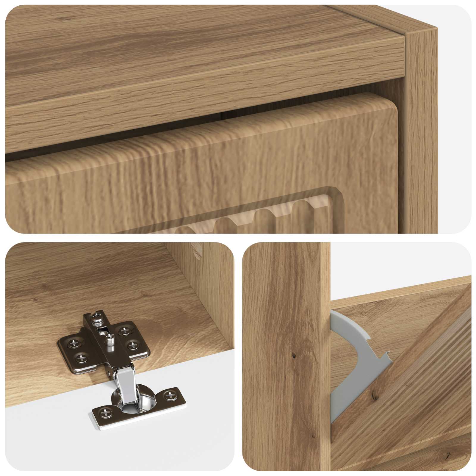 Schuhschrank EDE 78 x 24 x 103 cm Holzwerkstoff Artisan-Eiche