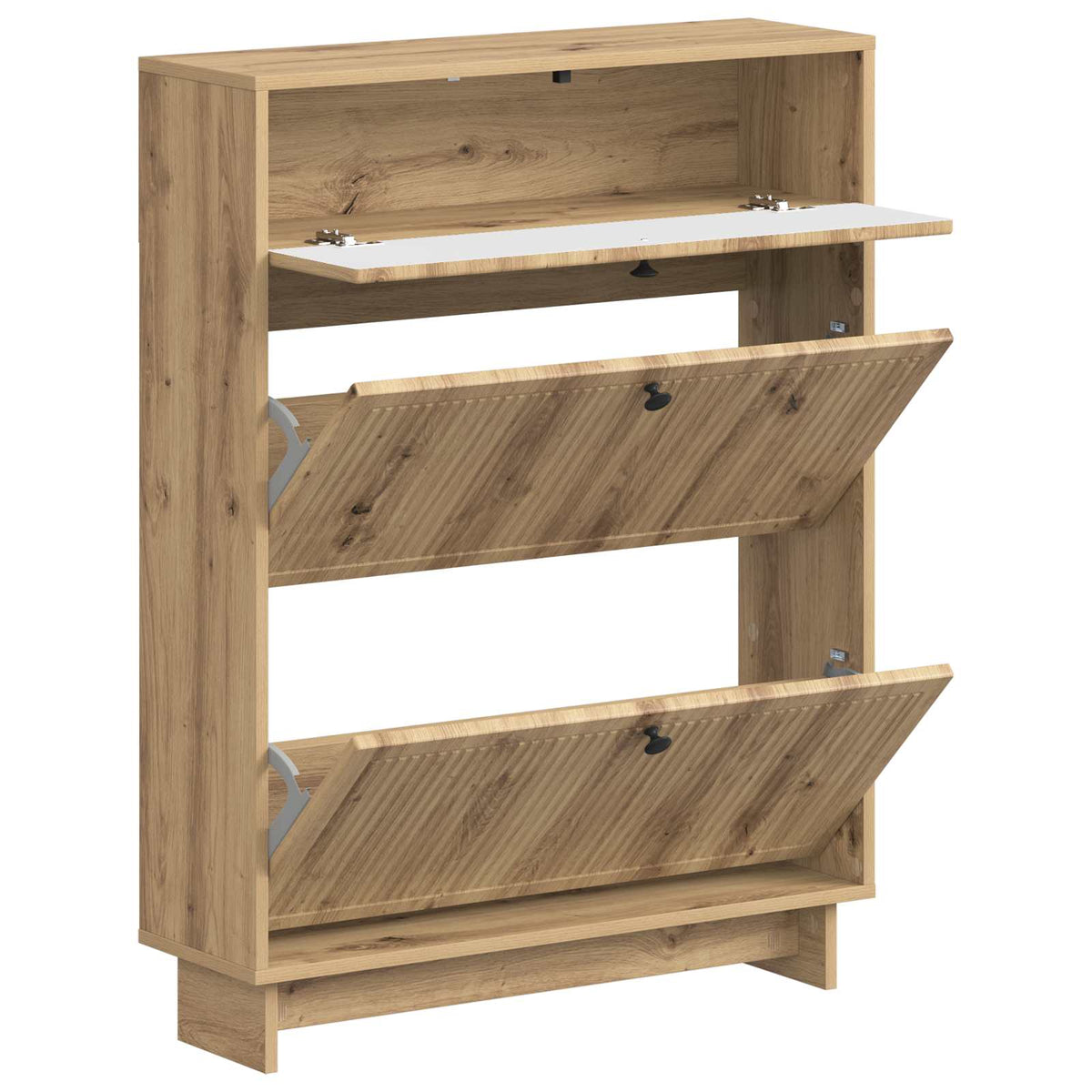 Schuhschrank EDE 78 x 24 x 103 cm Holzwerkstoff Artisan-Eiche