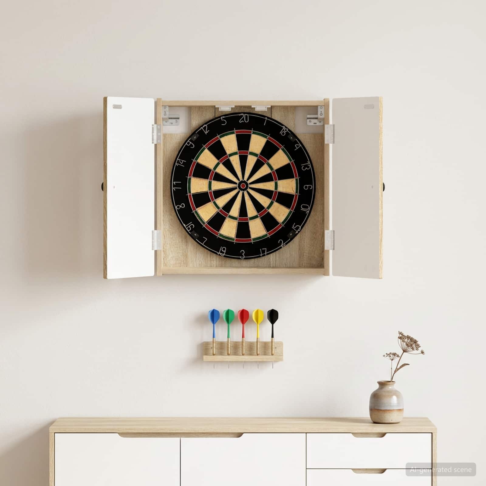 Dartboard Schrank EDE Sonoma-Eiche 52,5 x 10,5 x 53,5 cm