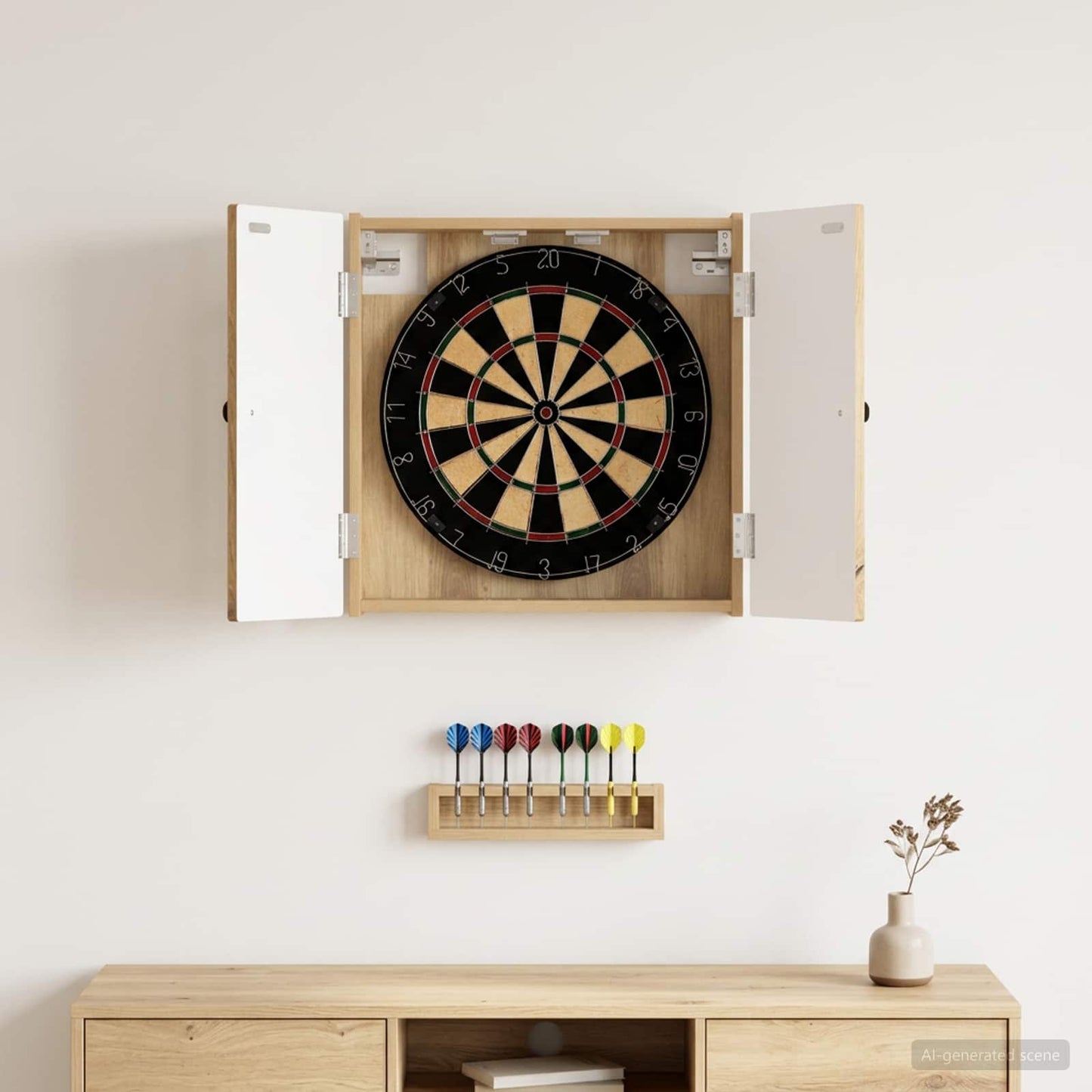 Dartboard Schrank EDE Artisan-Eiche 52,5 x 10,5 x 53,5 cm