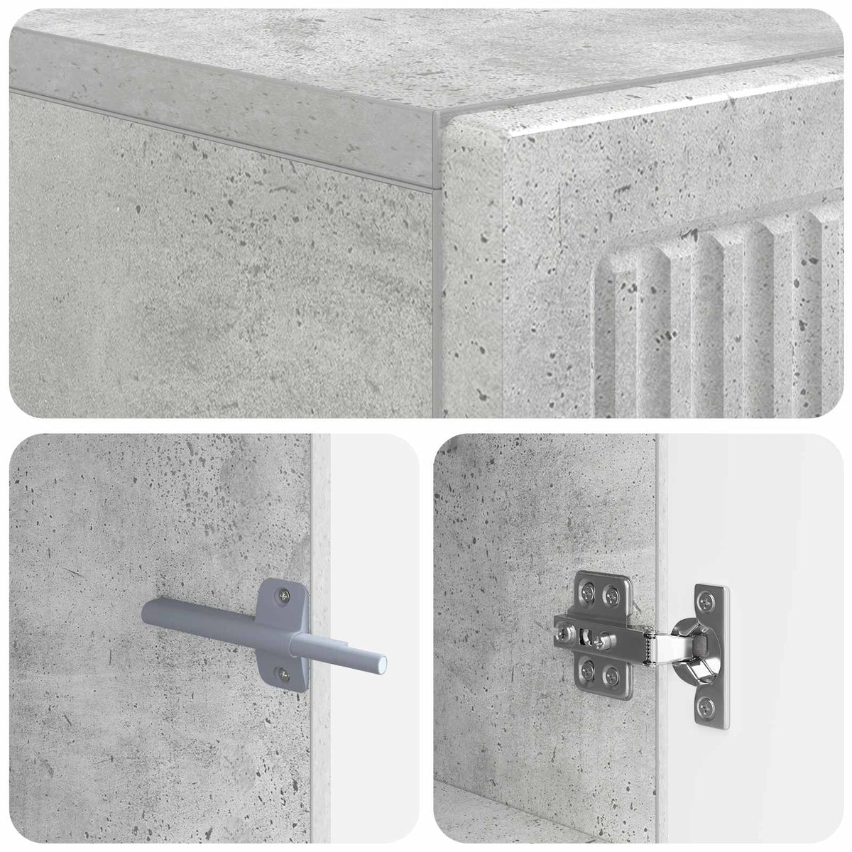 TV-Schrank Betongrau Holzwerkstoff