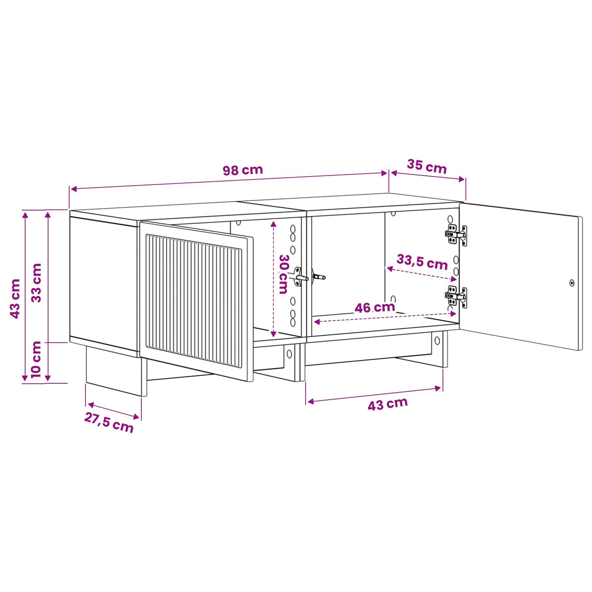 TV-Schrank Artisan-Eiche Holzwerkstoff