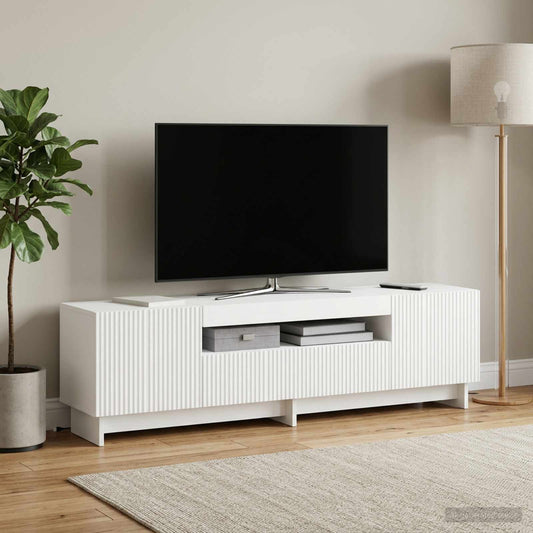 LED-TV-Schrank Weiß Holzwerkstoff