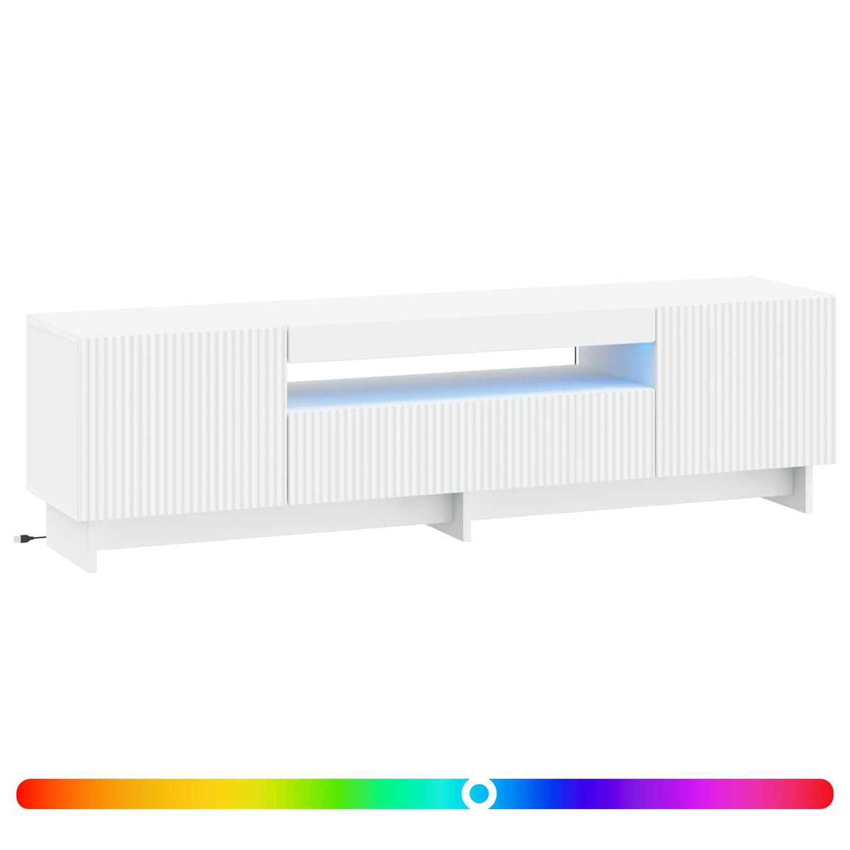 LED-TV-Schrank Weiß Holzwerkstoff