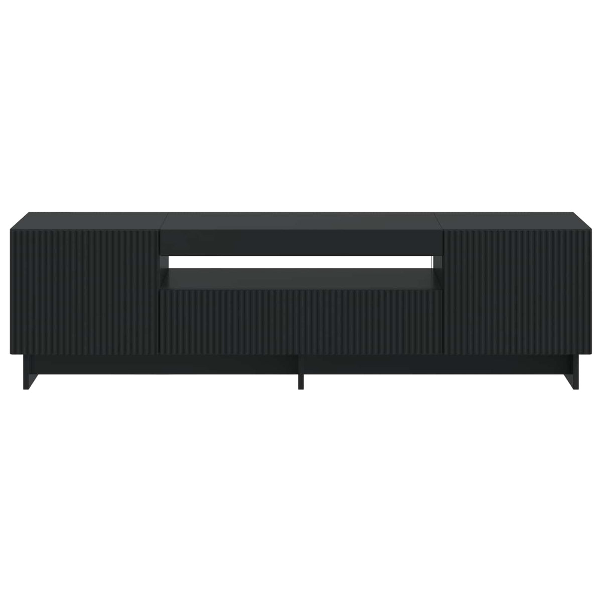LED-TV-Schrank Schwarz Holzwerkstoff