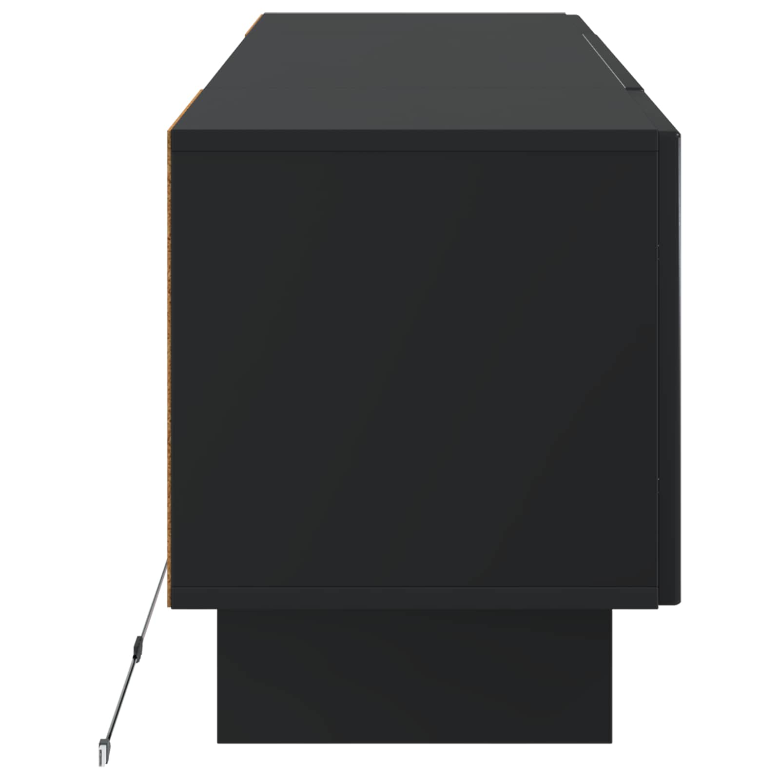 LED-TV-Schrank Schwarz Holzwerkstoff