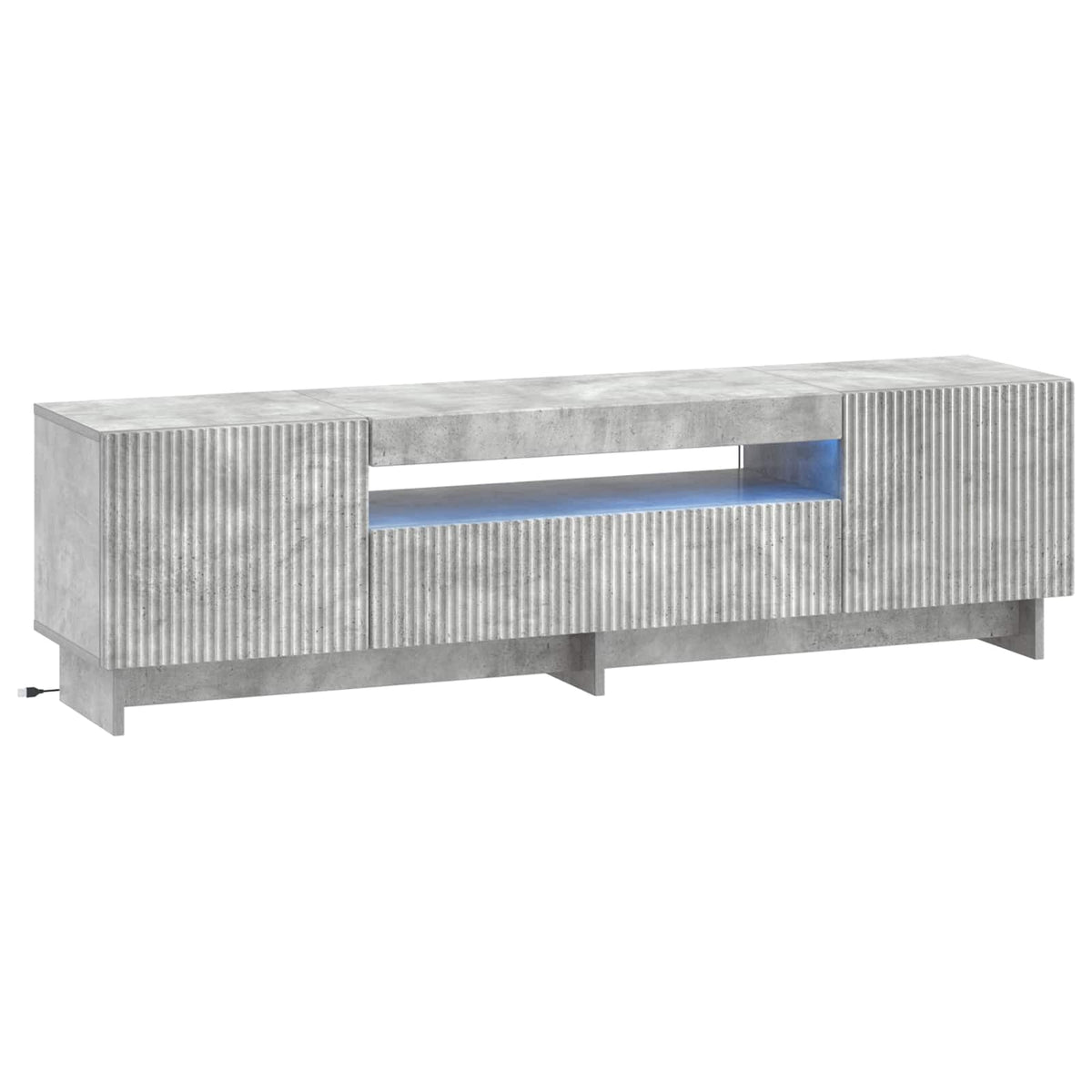LED-TV-Schrank Betongrau Holzwerkstoff