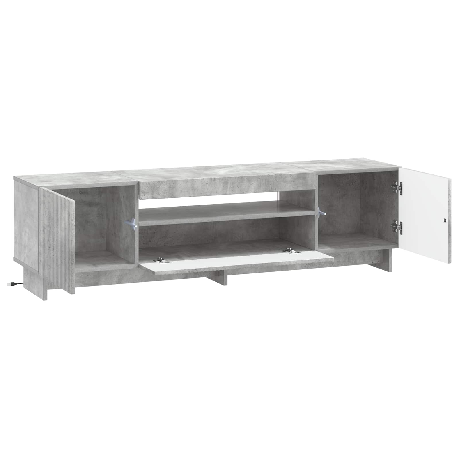 LED-TV-Schrank Betongrau Holzwerkstoff