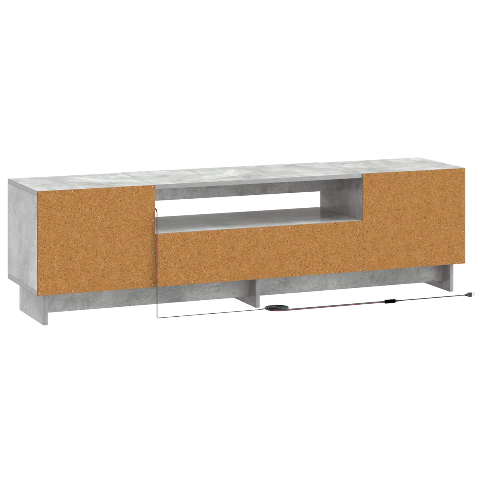 LED-TV-Schrank Betongrau Holzwerkstoff