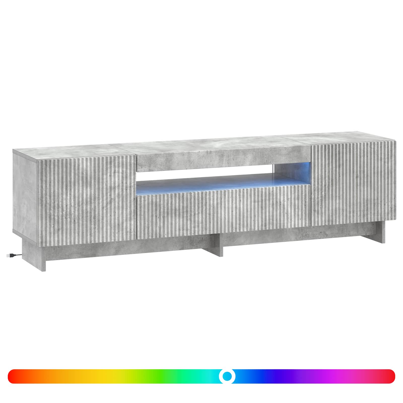 LED-TV-Schrank Betongrau Holzwerkstoff