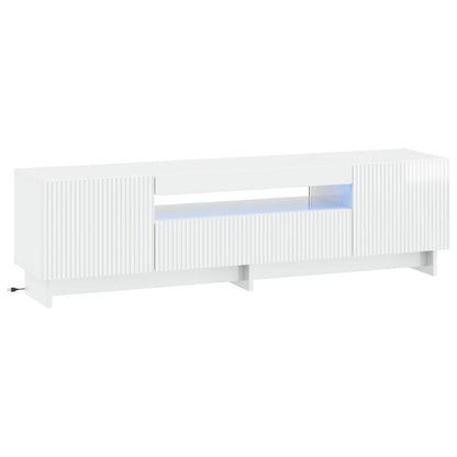 LED-TV-Schrank EDE 153 x 35 x 43 cm Hochglanz Weiß