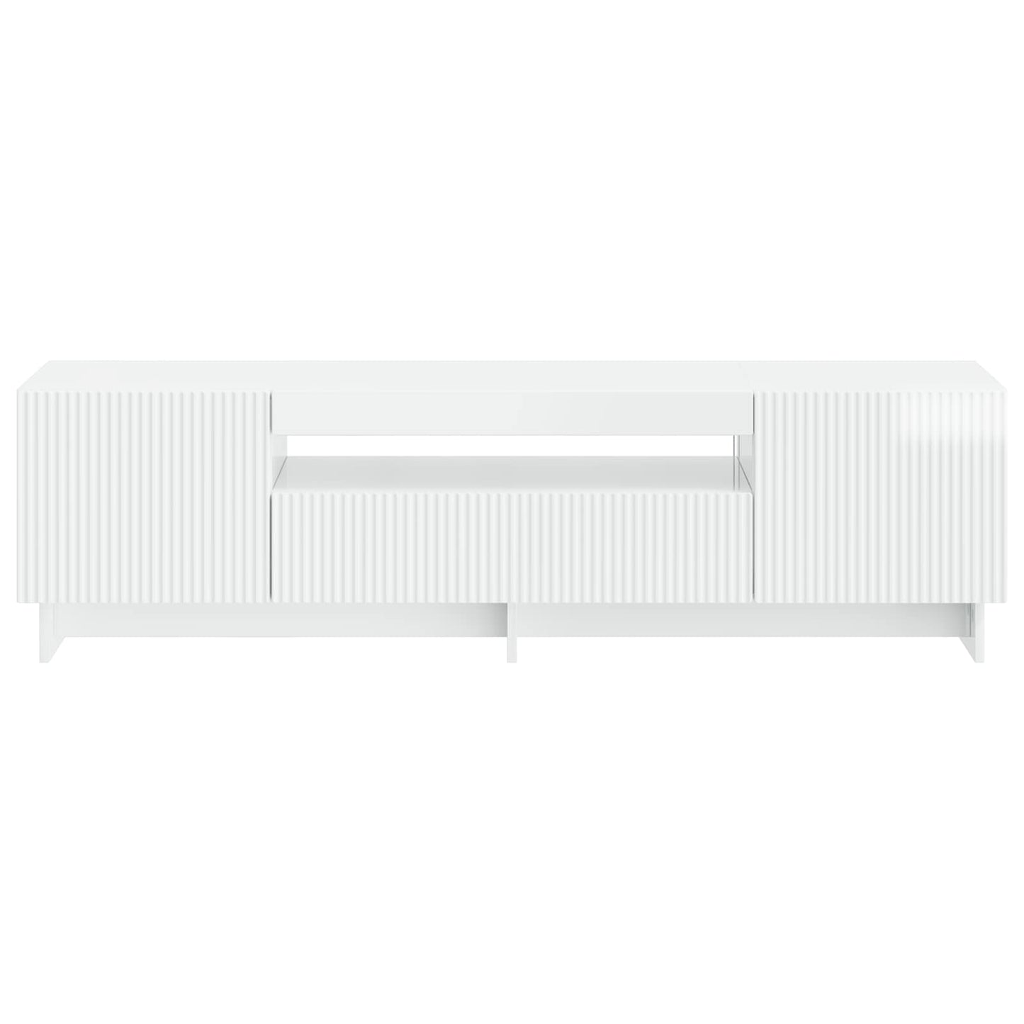 LED-TV-Schrank Hochglanz Weiß Holzwerkstoff