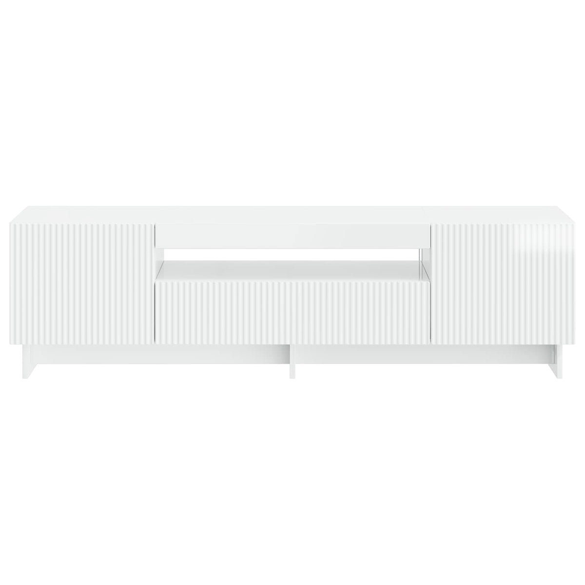 LED-TV-Schrank Hochglanz Weiß Holzwerkstoff