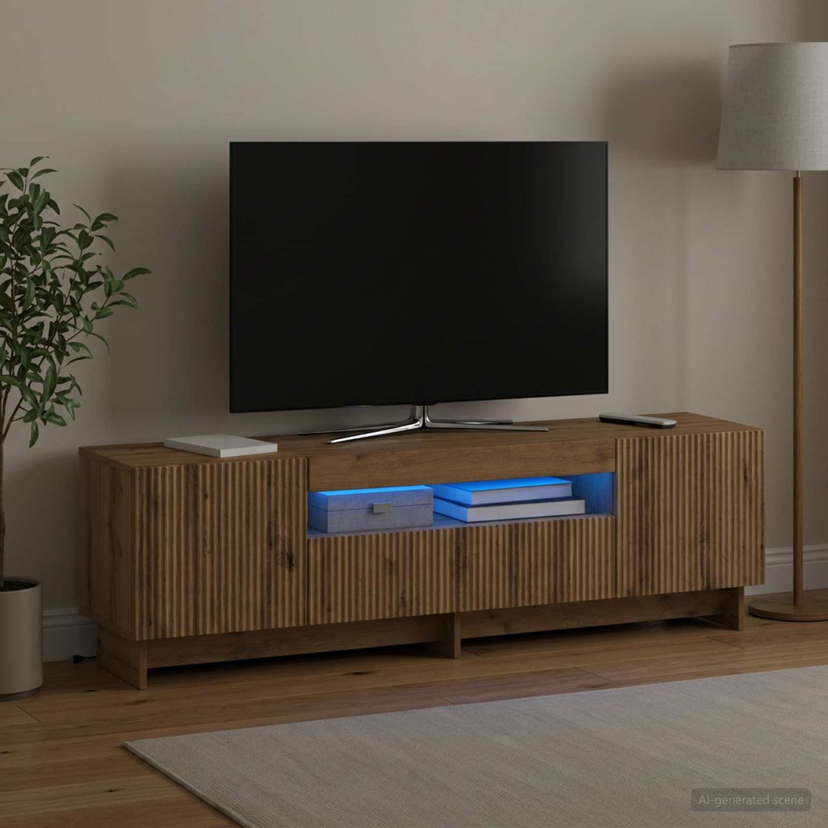 LED-TV-Schrank Artisan-Eiche Holzwerkstoff