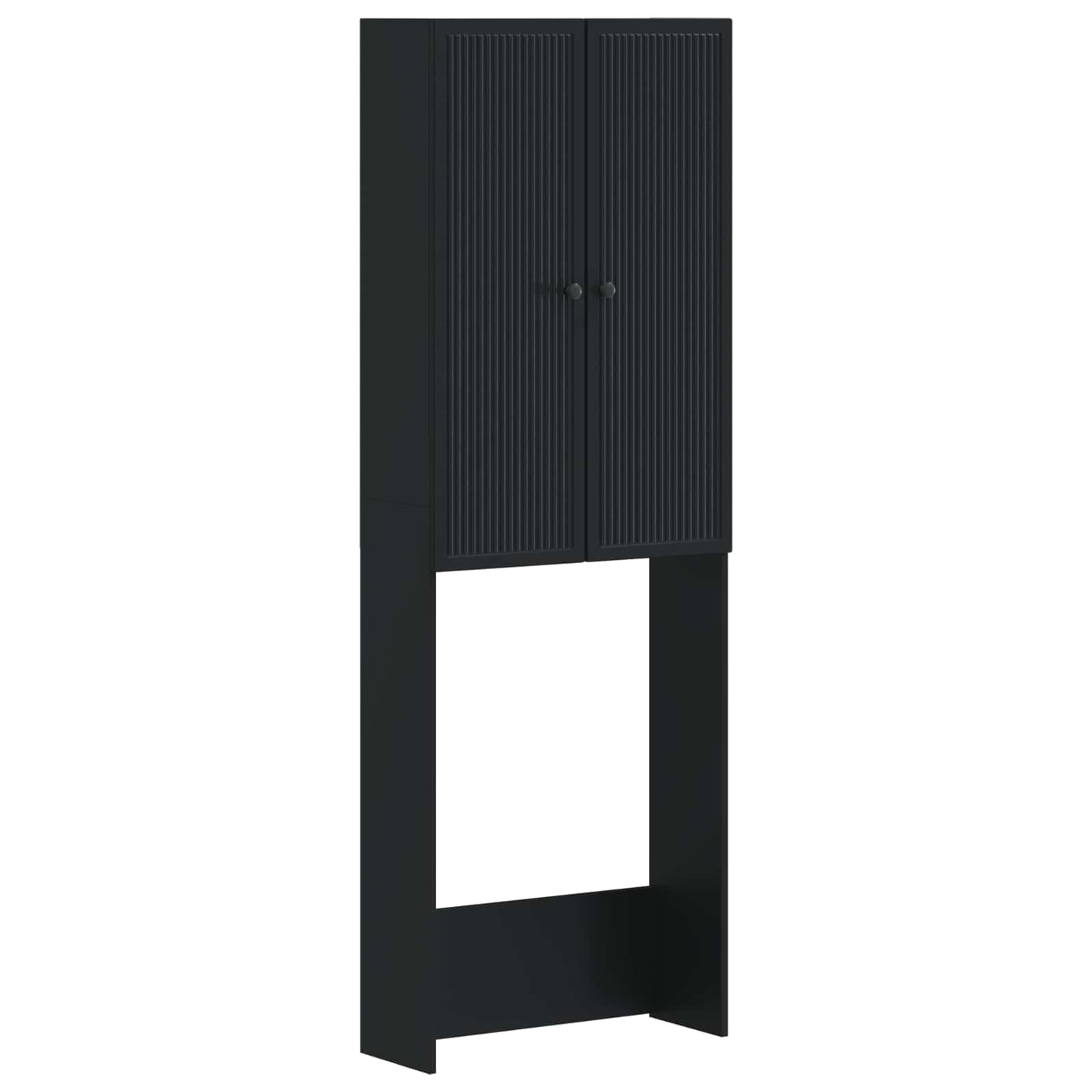 Toilettenschrank EDE Schwarz 66 x 25,5 x 190 cm Holzwerkstoff