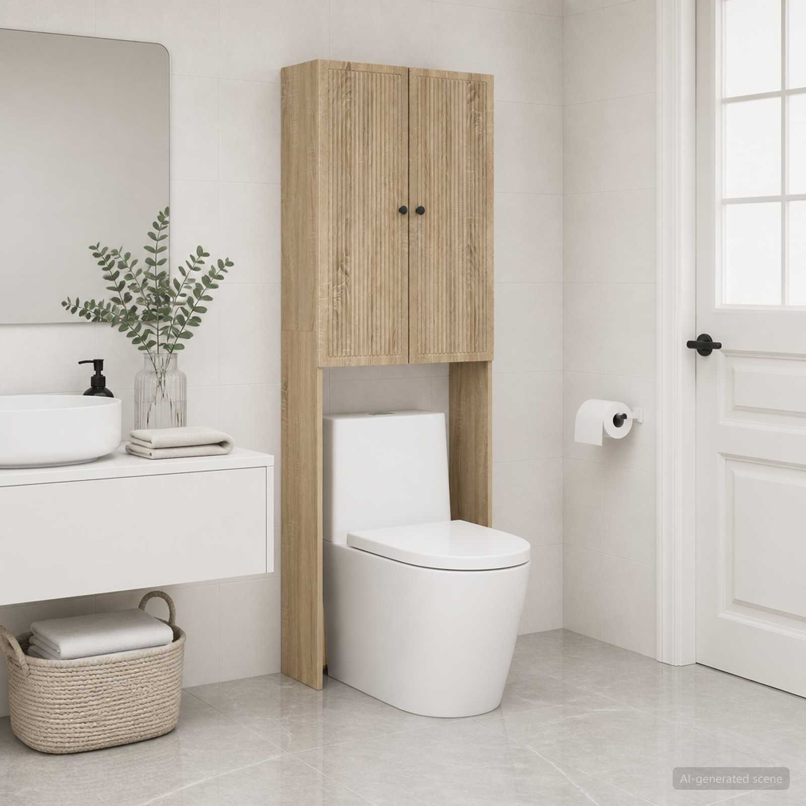 Toilettenschrank EDE Sonoma-Eiche 66 x 25,5 x 190 cm