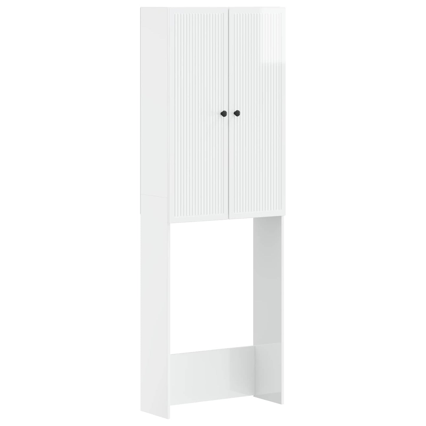 Toilettenschrank EDE Hochglanz Weiß 66 x 25,5 x 190 cm