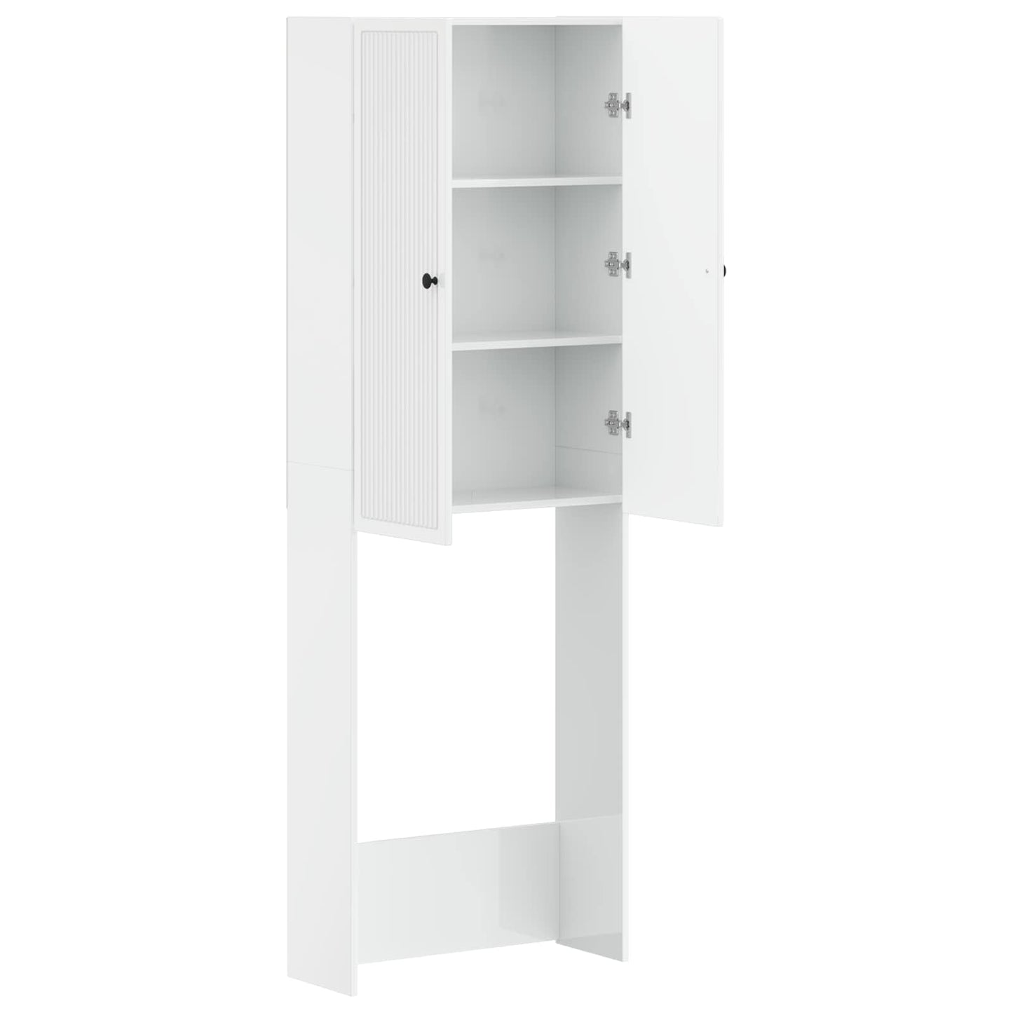 Toilettenschrank EDE Hochglanz Weiß 66 x 25,5 x 190 cm