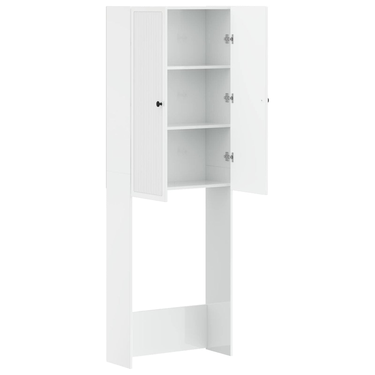Toilettenschrank EDE Hochglanz Weiß 66 x 25,5 x 190 cm