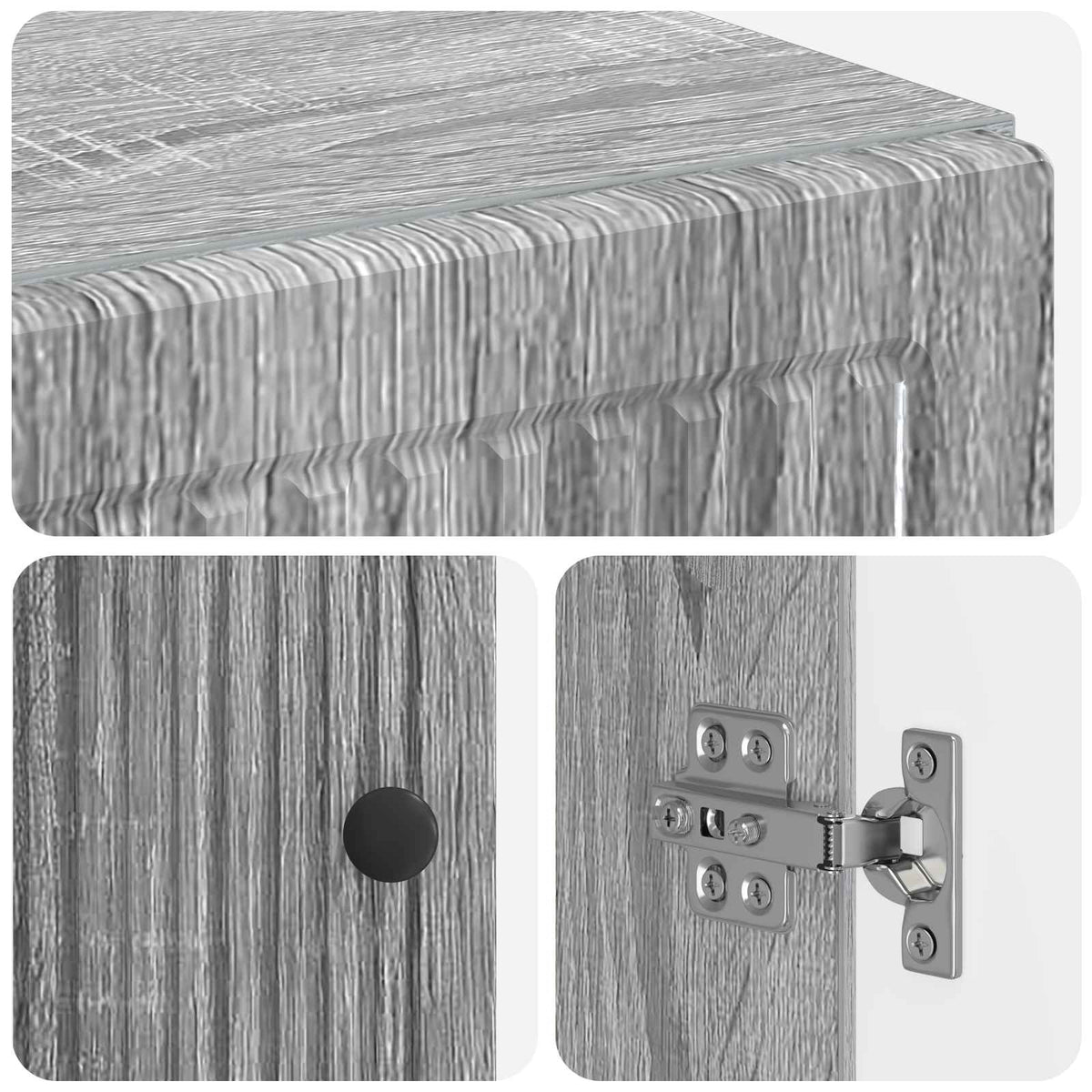 Toilettenschrank EDE Sonoma-Grau 66 x 25,5 x 190 cm