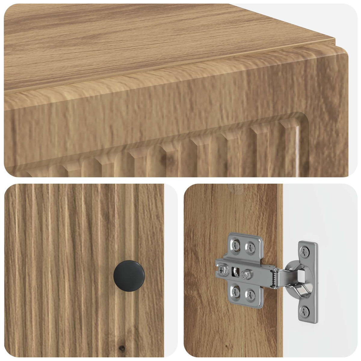 Toilettenschrank EDE Artisan-Eiche 66 x 25,5 x 190 cm