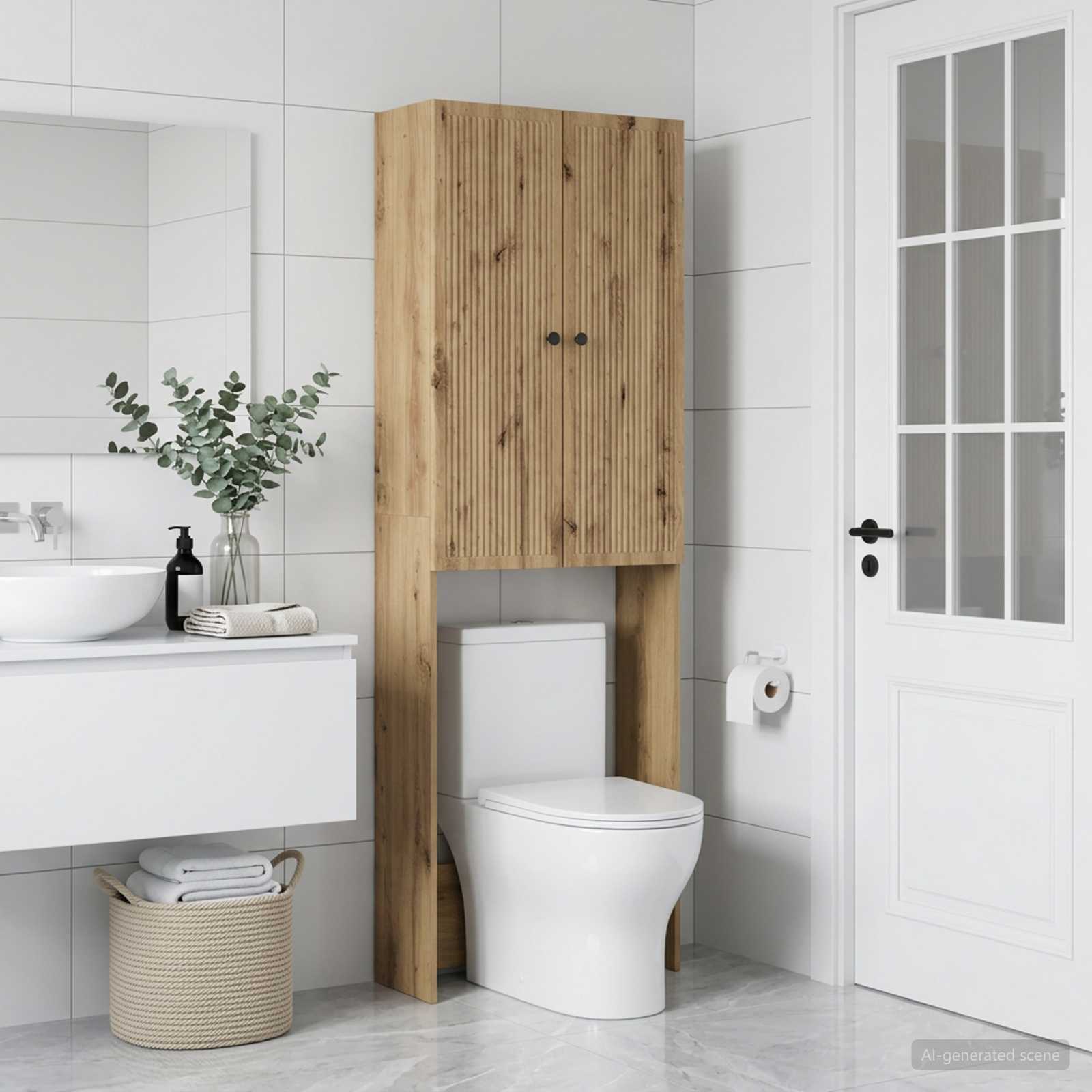 Toilettenschrank EDE Artisan-Eiche 66 x 25,5 x 190 cm