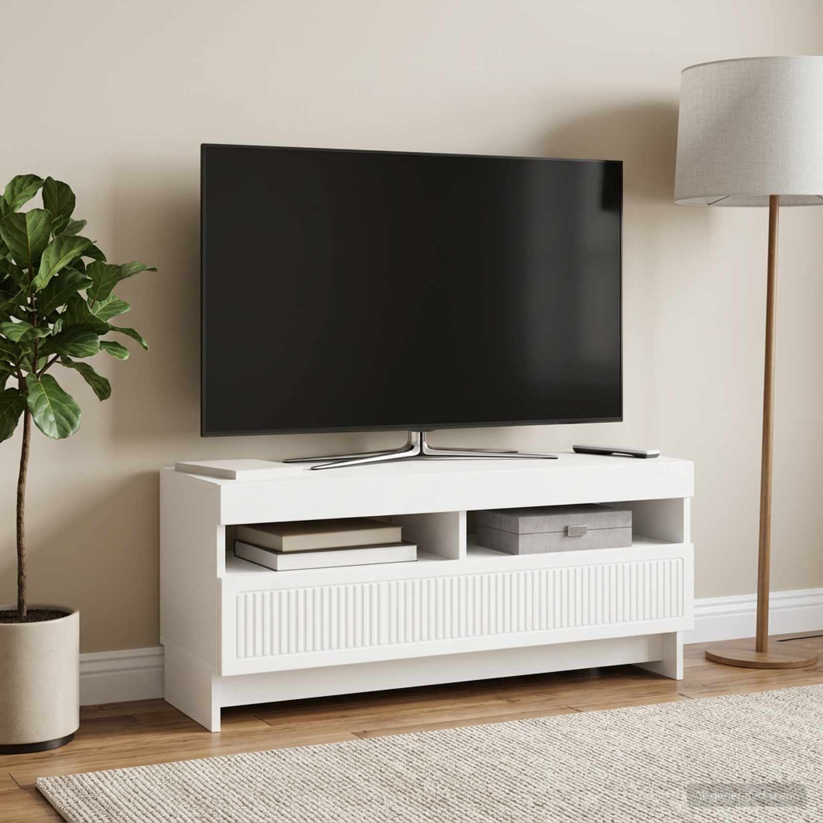 LED-TV-Schrank Weiß Holzwerkstoff