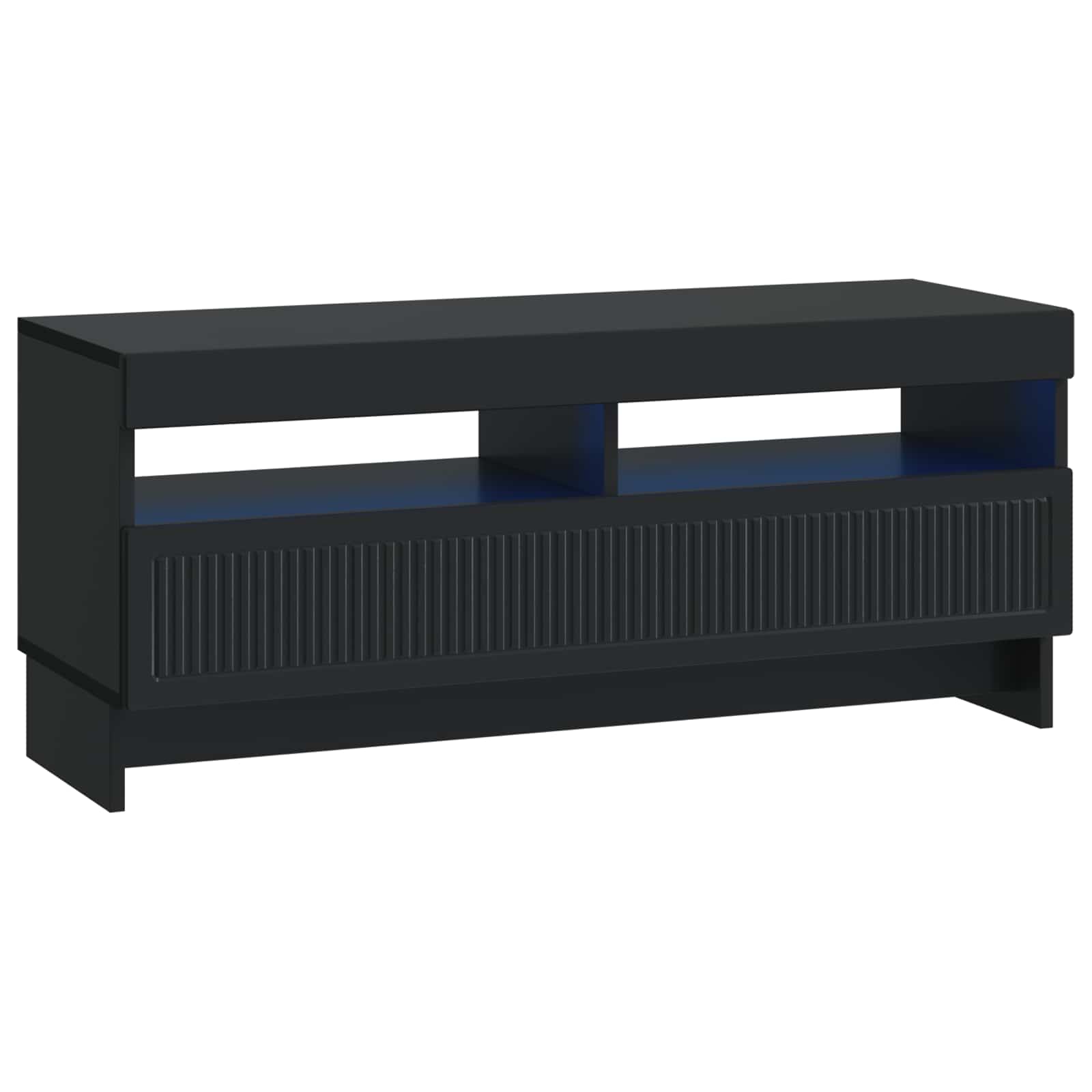 LED-TV-Schrank Schwarz Holzwerkstoff