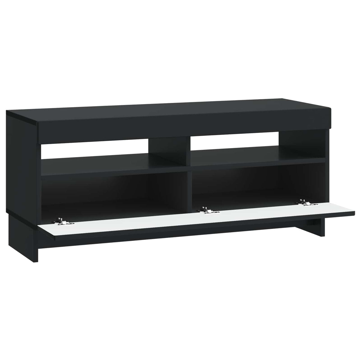 LED-TV-Schrank Schwarz Holzwerkstoff