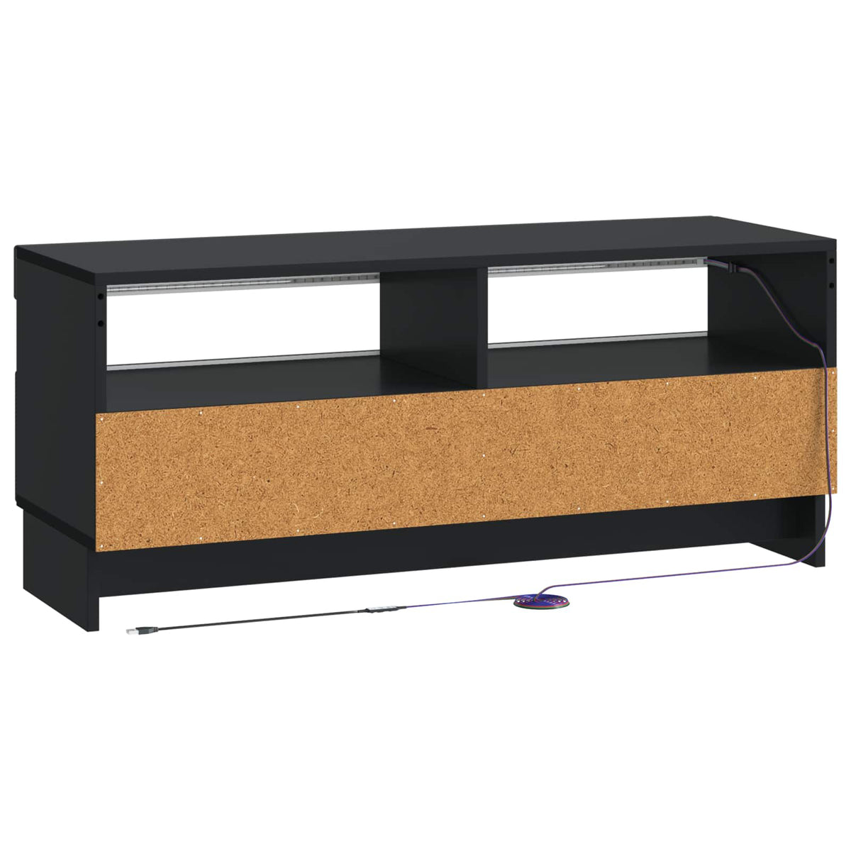 LED-TV-Schrank Schwarz Holzwerkstoff