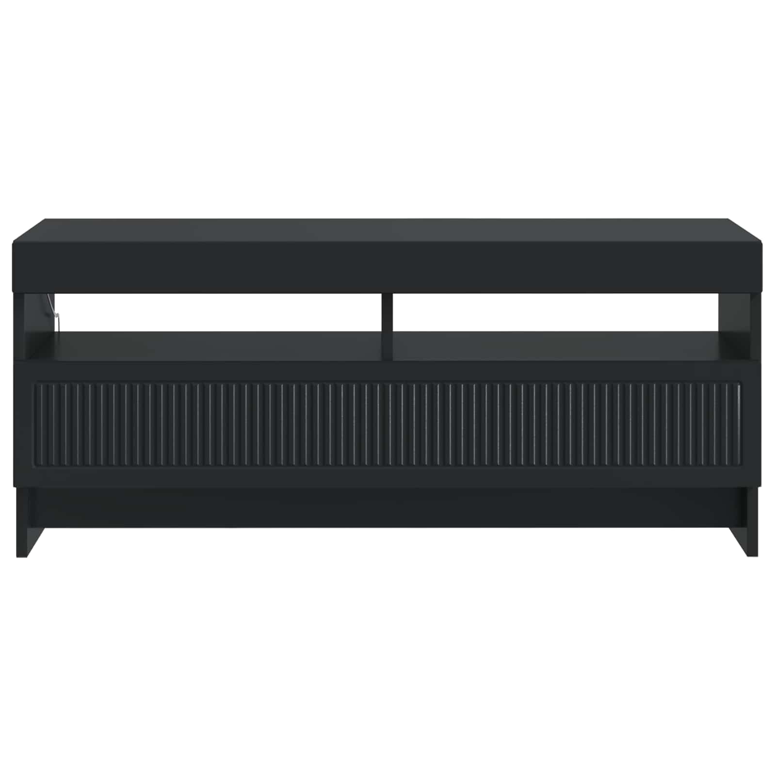 LED-TV-Schrank Schwarz Holzwerkstoff