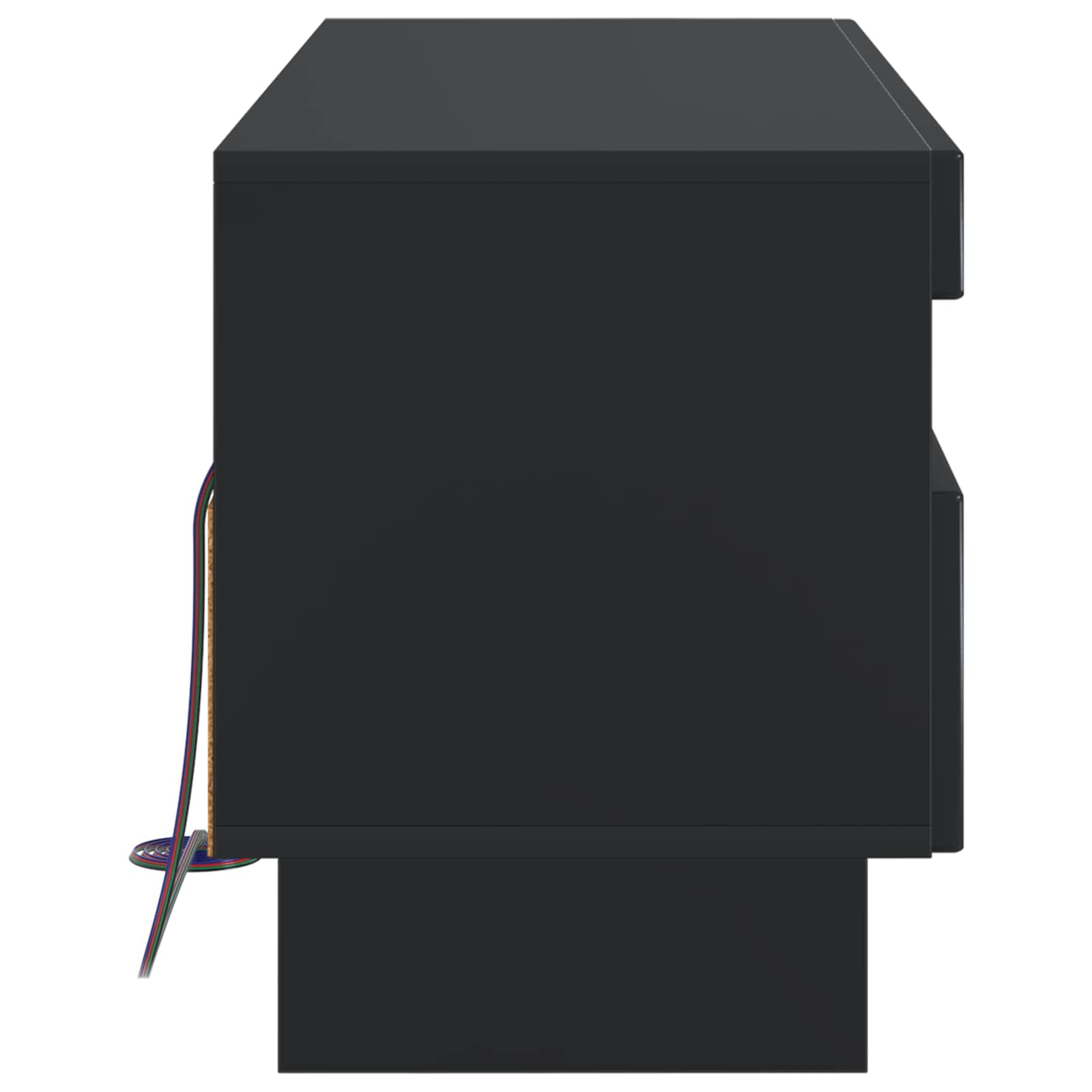LED-TV-Schrank Schwarz Holzwerkstoff