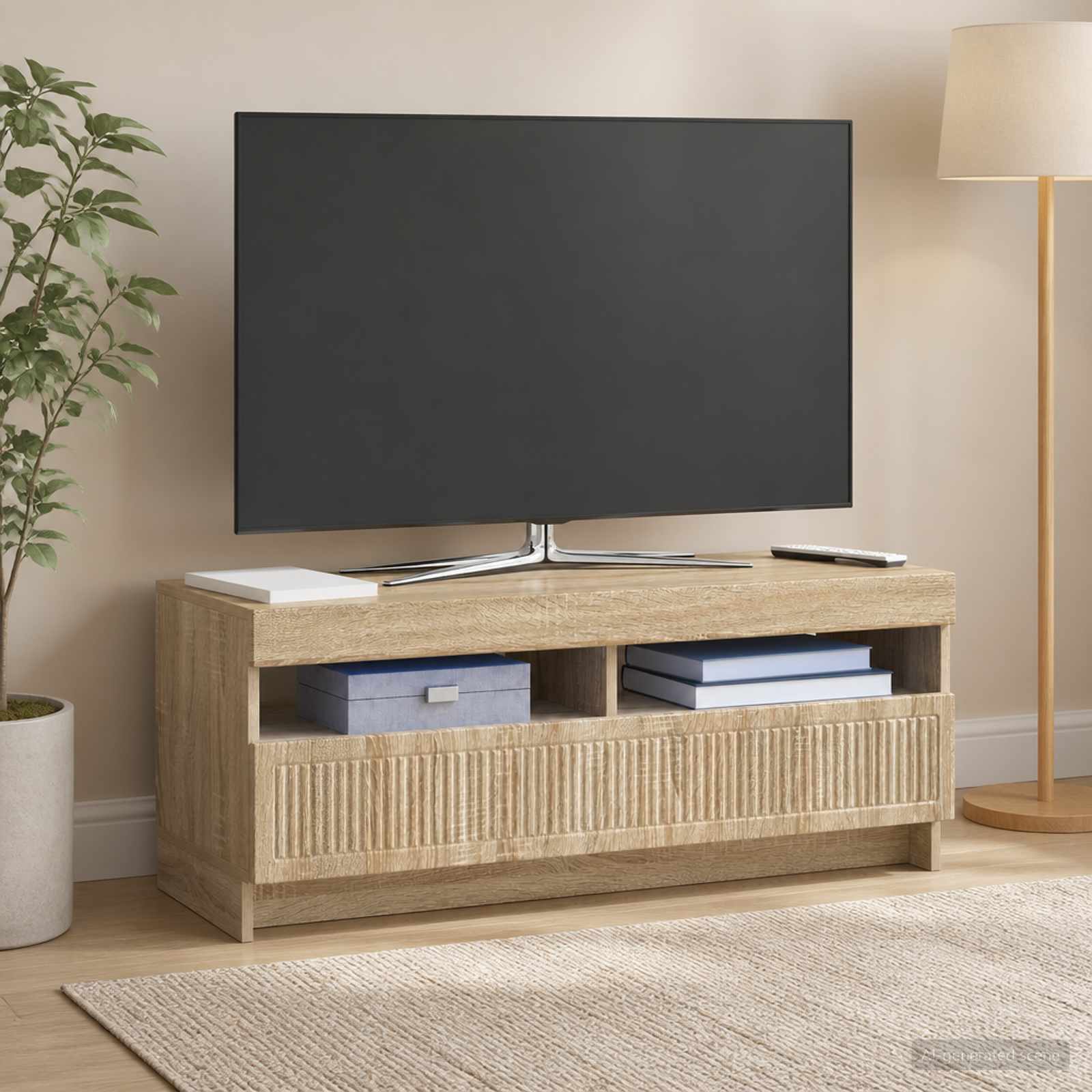 LED-TV-Schrank Sonoma-Eiche Holzwerkstoff