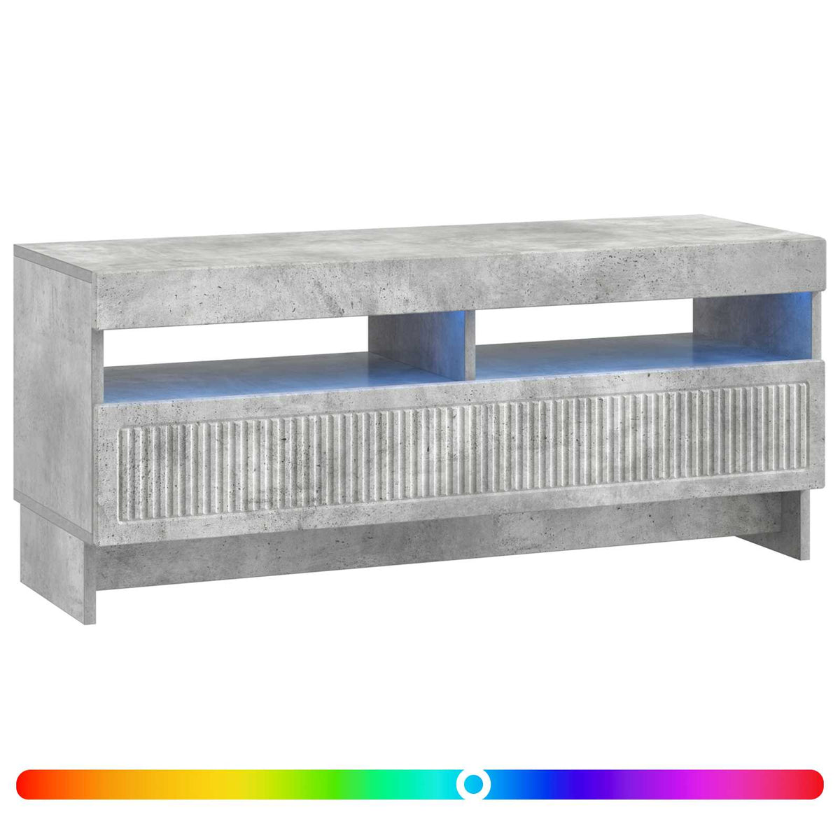 LED-TV-Schrank Betongrau Holzwerkstoff