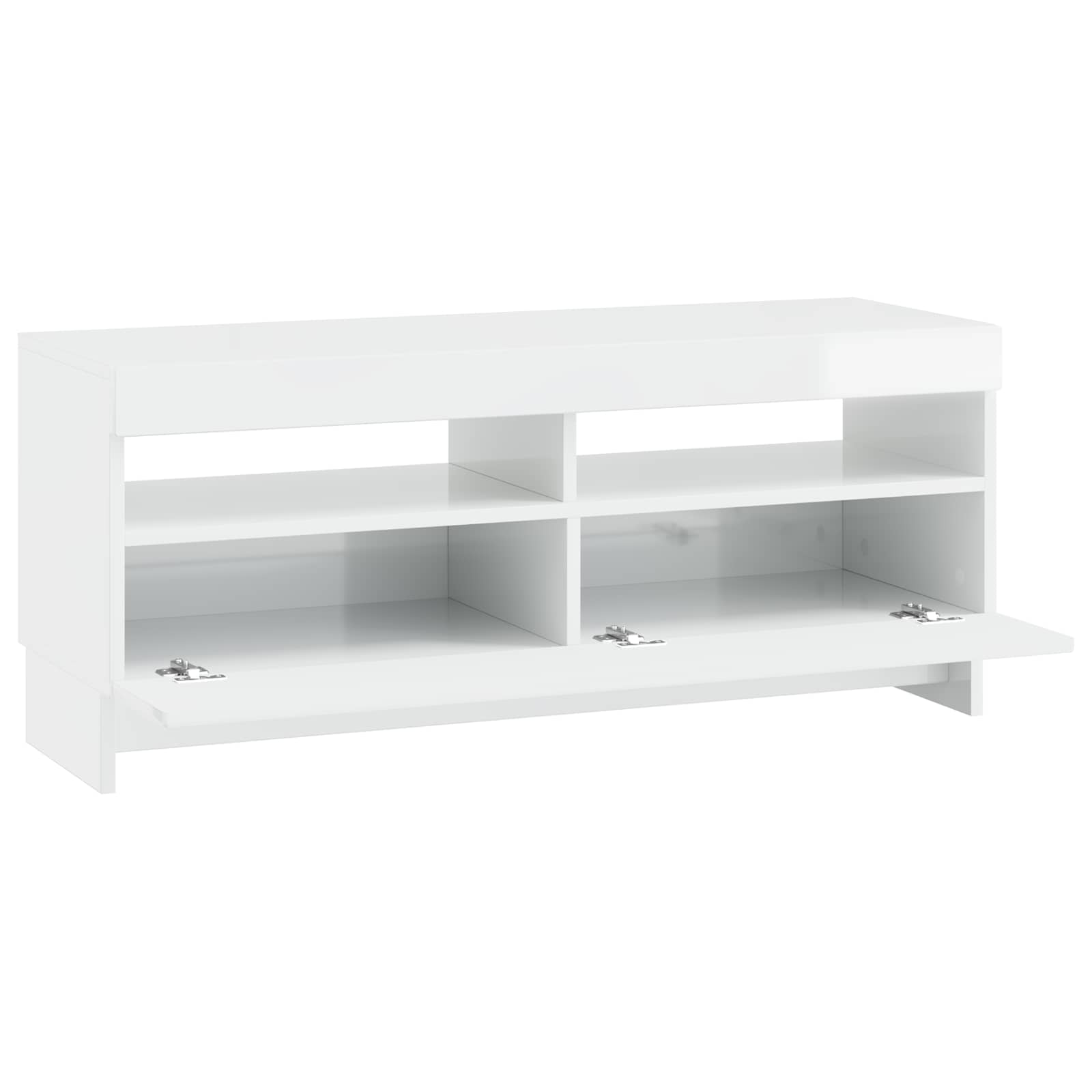 LED-TV-Schrank Hochglanz Weiß Holzwerkstoff