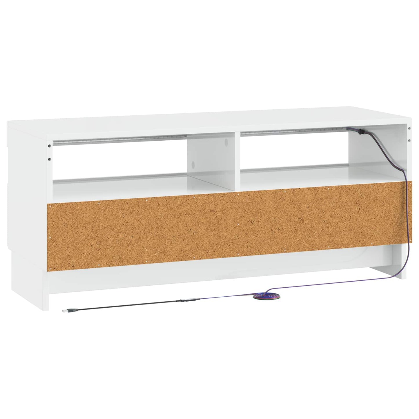 LED-TV-Schrank Hochglanz Weiß Holzwerkstoff