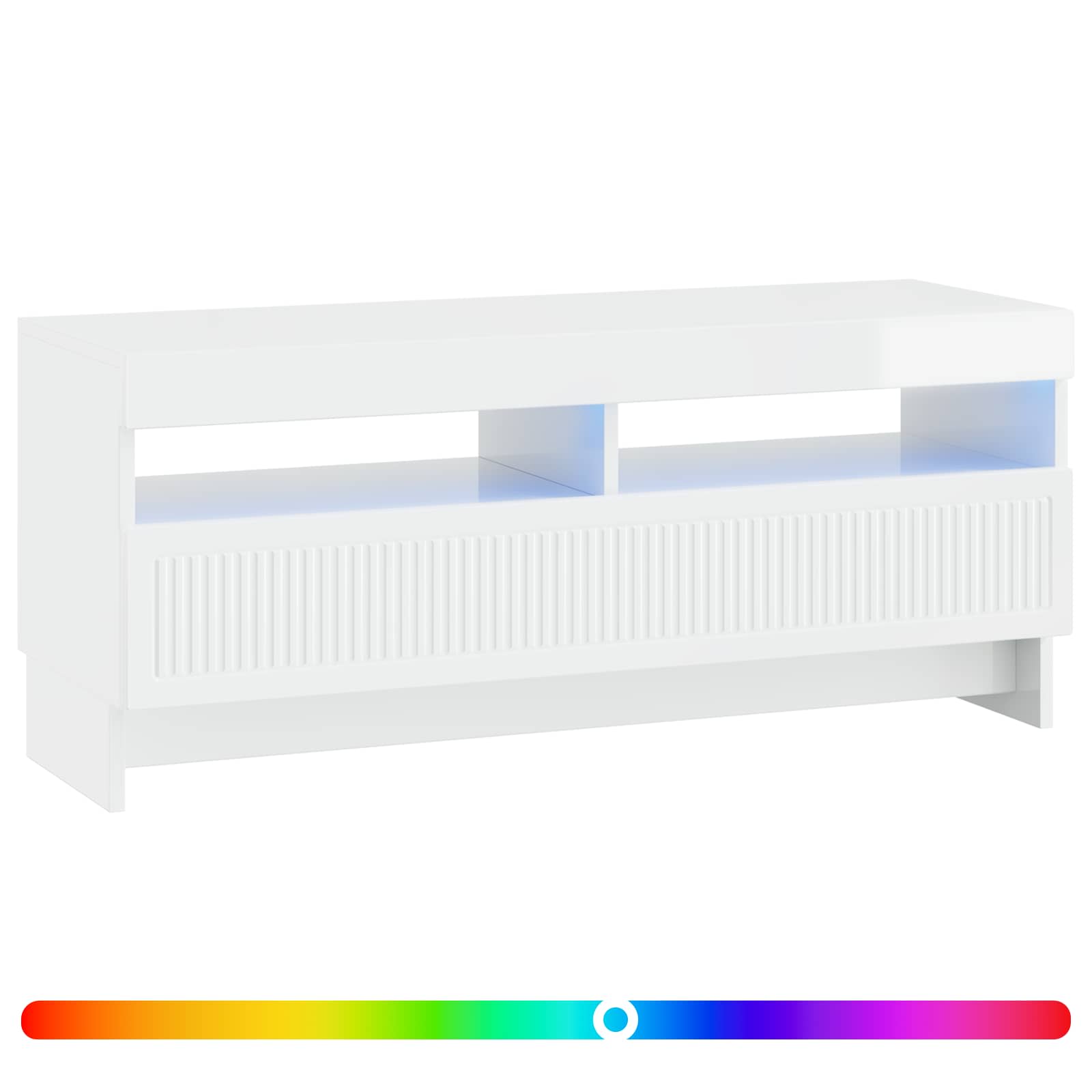 LED-TV-Schrank Hochglanz Weiß Holzwerkstoff