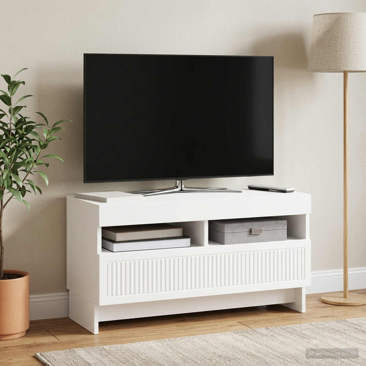LED-TV-Schrank Weiß Holzwerkstoff