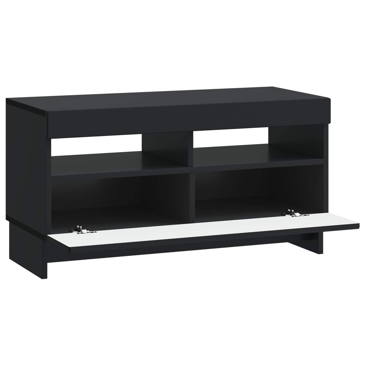 LED-TV-Schrank Schwarz Holzwerkstoff