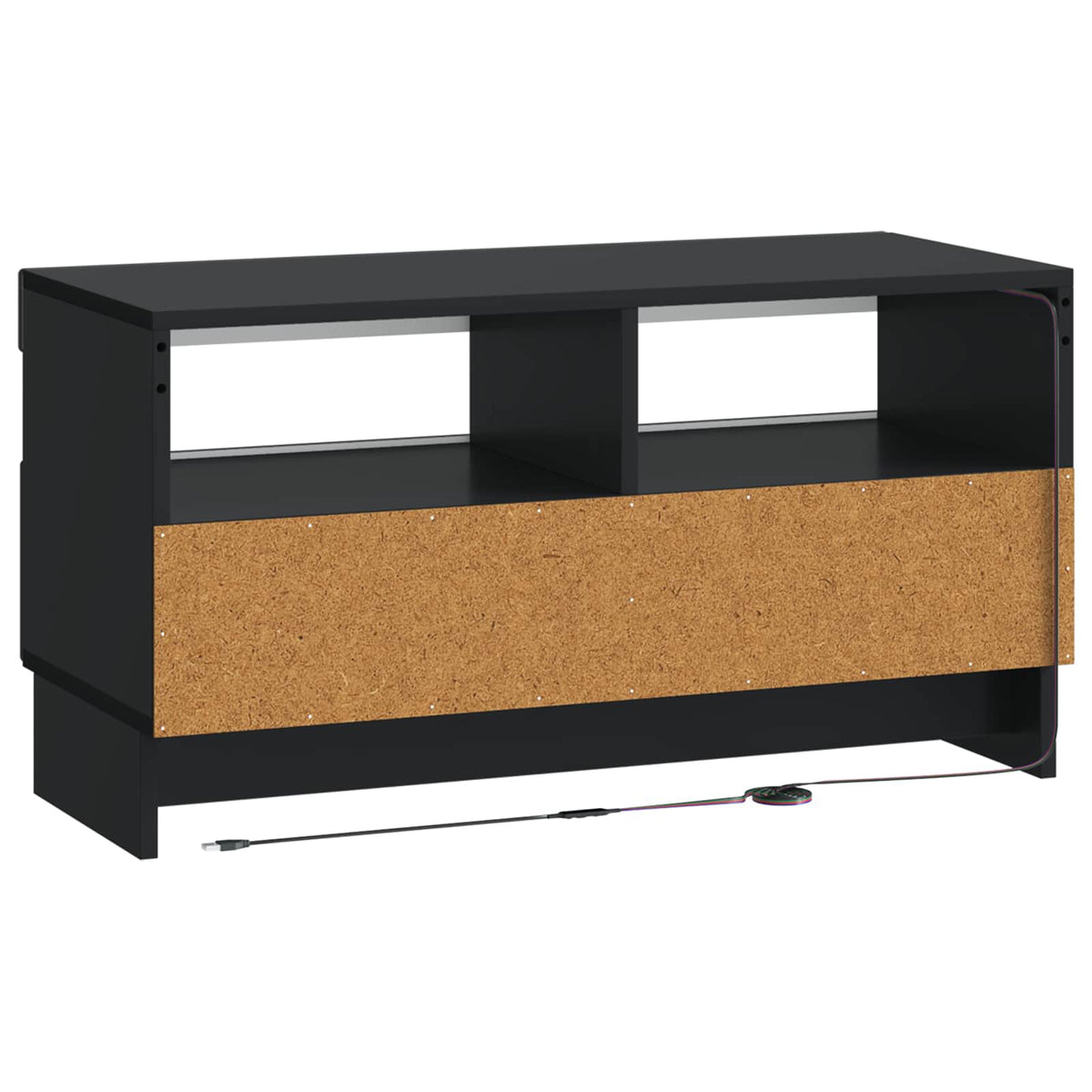 LED-TV-Schrank Schwarz Holzwerkstoff