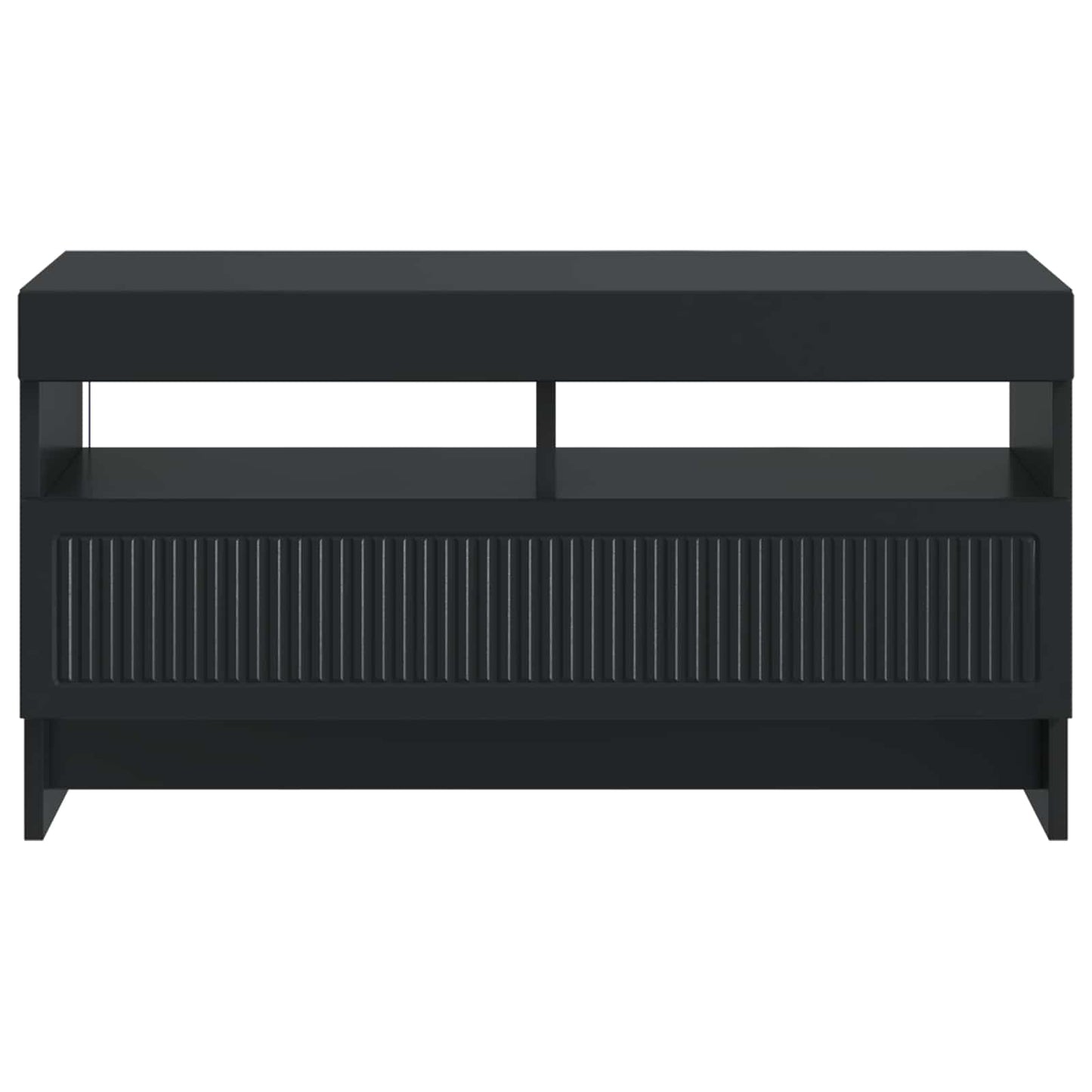 LED-TV-Schrank Schwarz Holzwerkstoff